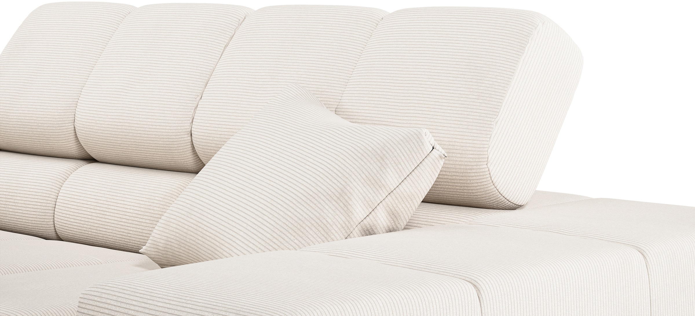 INOSIGN Ecksofa »Ancona incl. Kopfteilverstellung, Breite 319cm, L-Form«, wahlweise motorische Sitztiefenverstellung, auch in Cord + Easy Care