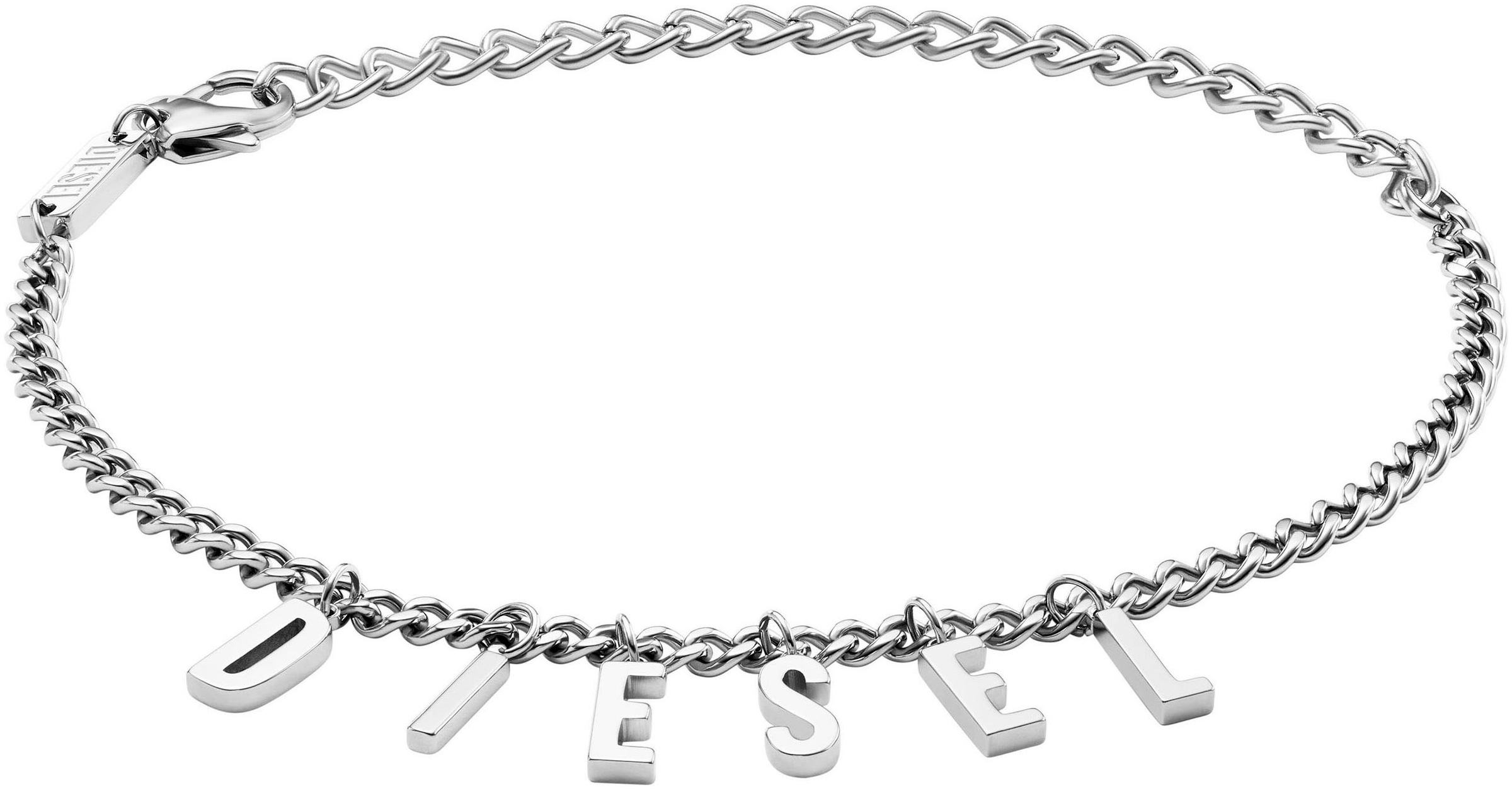 DIESEL Damen Armband "Schmuck Geschenk Edelstahl Armschmuck STEEL", 25cm, Edelstahl, silber, Edelstahl, Armbänder