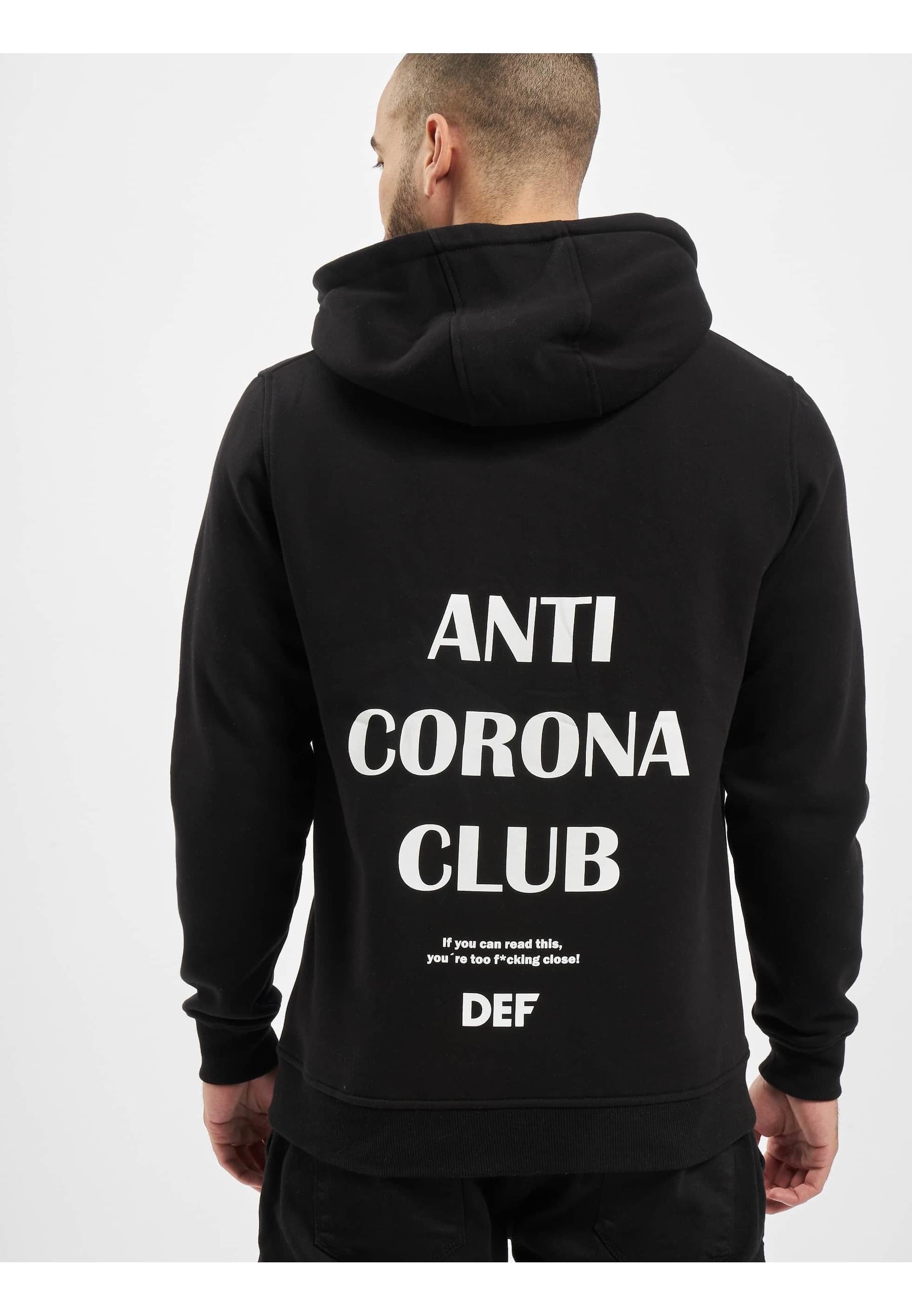 DEF Sweatshirt »DEF Herren Anti Corona Hoody«, (1 tlg.)