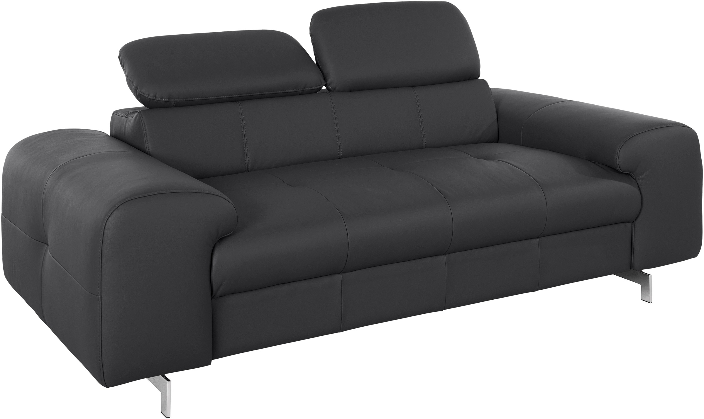 COTTA 2-Sitzer »Chef«, Big-Sofa mit Kopfteilverstellung, edle Metallkufen