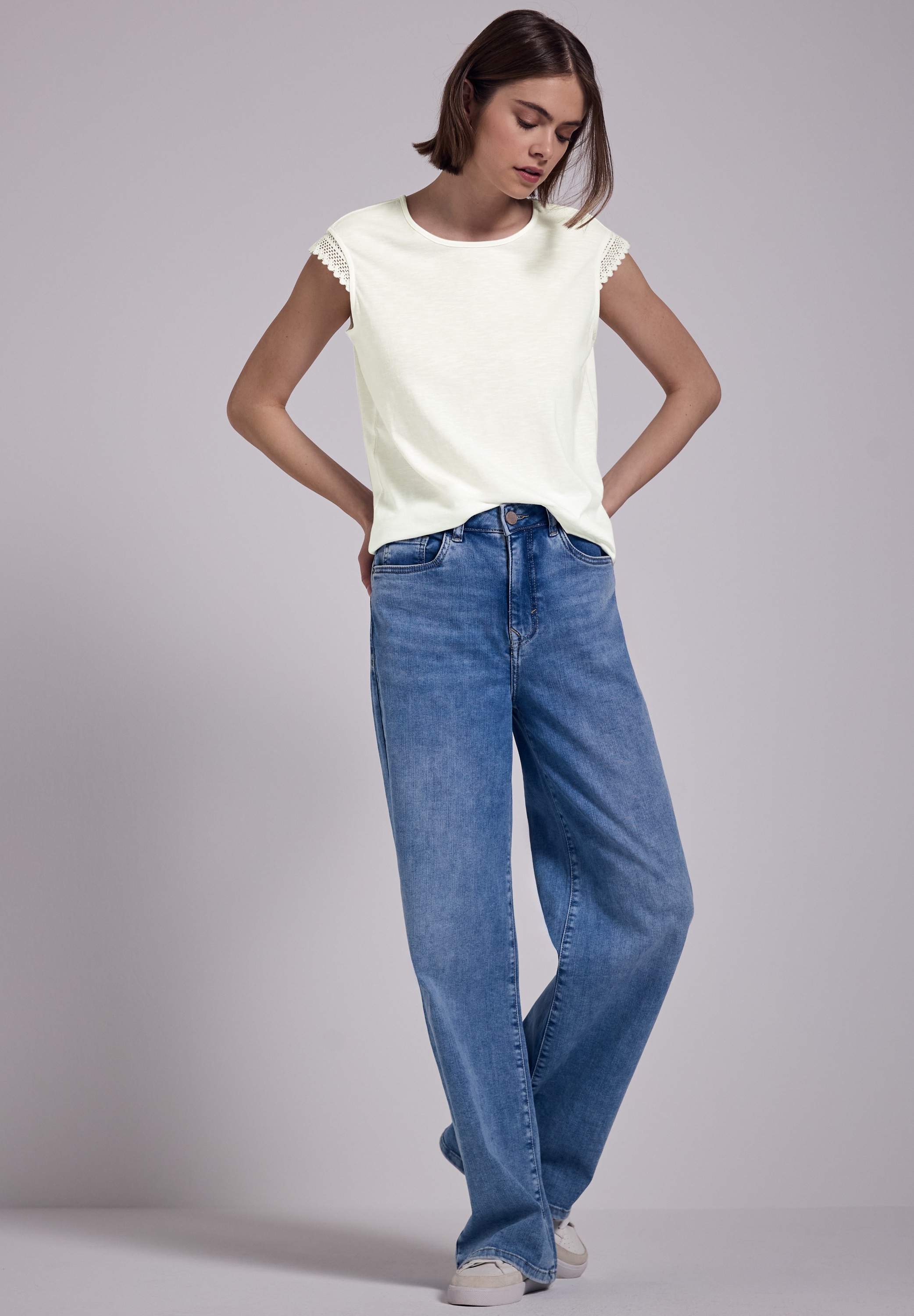 STREET ONE STUDIO T-Shirt, im soften Baumwoll-Mix