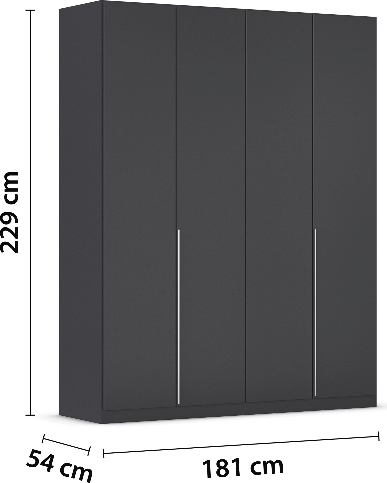 rauch Drehtürenschrank »Kleiderschrank Schrank Garderobe AGORDO TOPSELLER Schlafzimmer«, (in zwei Griff-Farben mit Dekor- oder Hochglanzfront), durchdachte Innenausstattung, in 6 Breiten und 2 Höhen MADE IN GERMANY