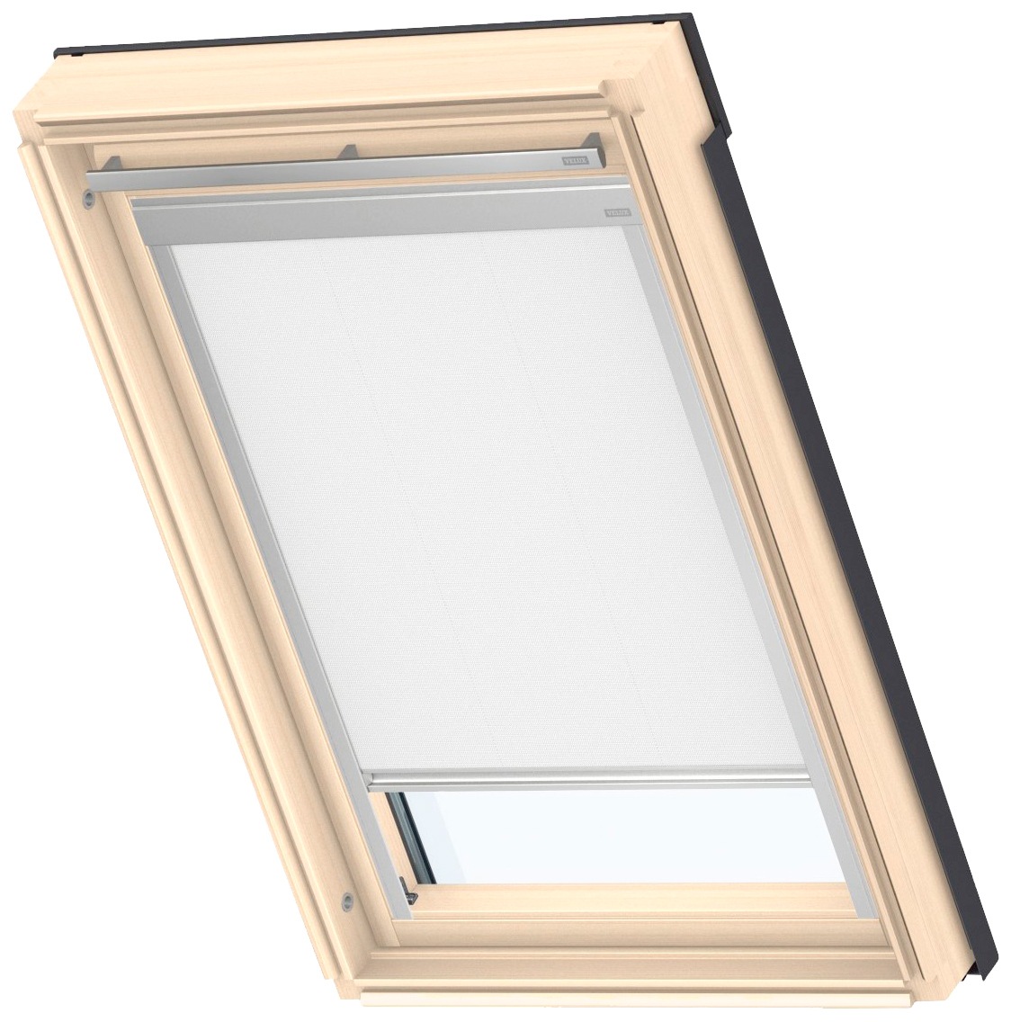 VELUX Verdunklungsrollo "DBL F04 4288", verdunkelnd, Verdunkelung, ohne Bohren, in Führungsschienen, alufarbene Führungs