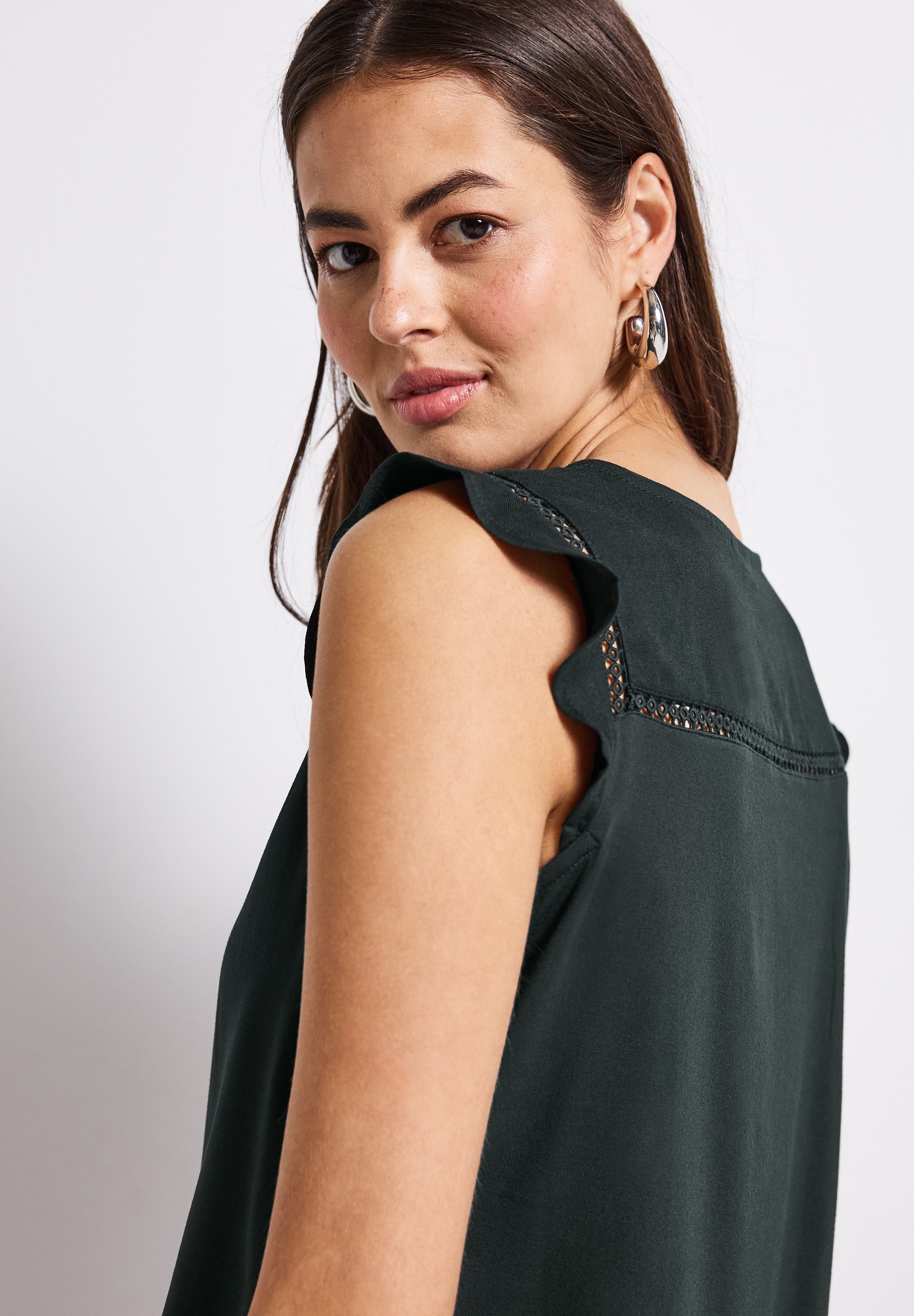 STREET ONE Shirttop mit Häkeldetails