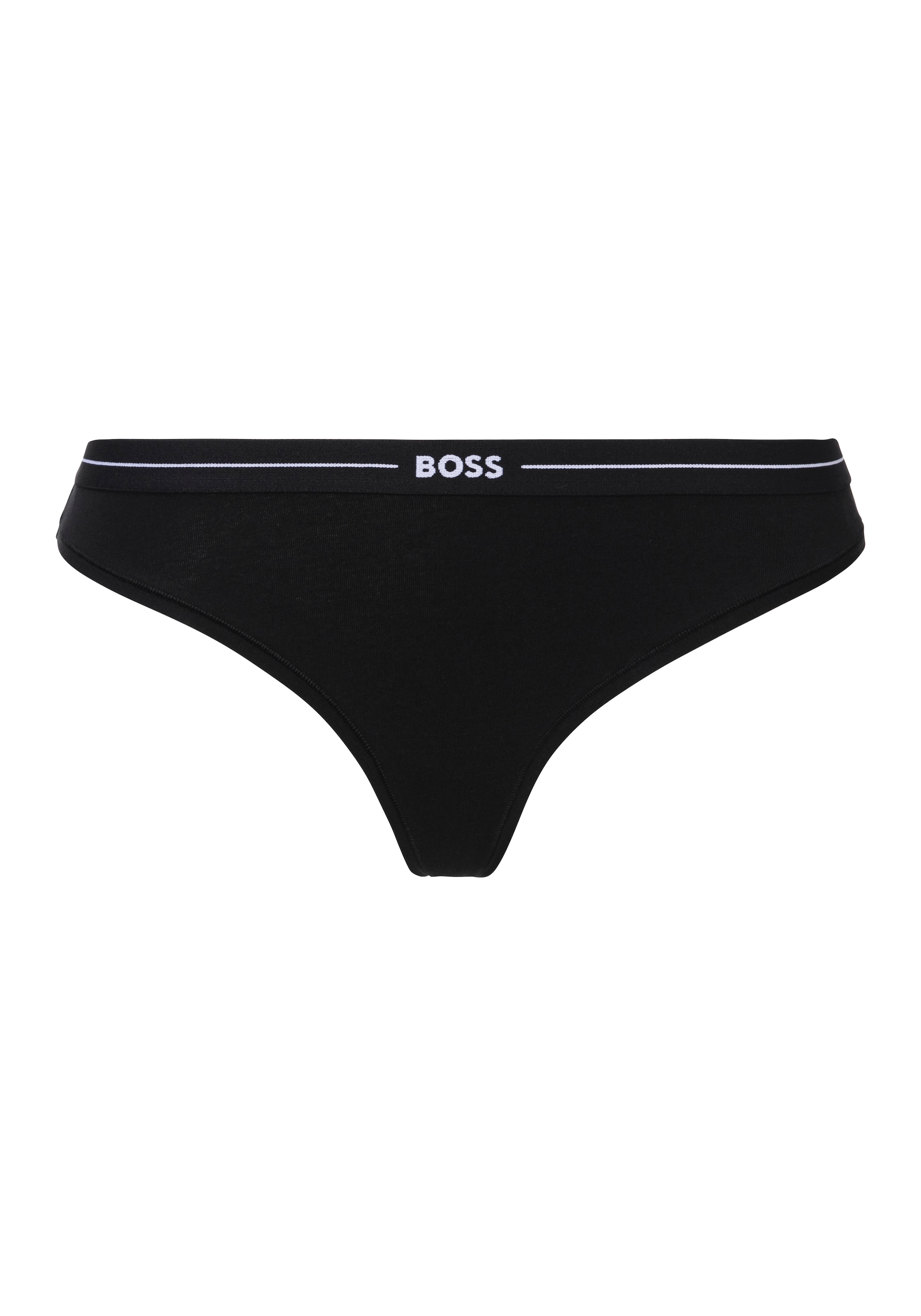 BOSS String »3P THONG«, (Packung, 3 St., 3er), mit BOSS Logobund