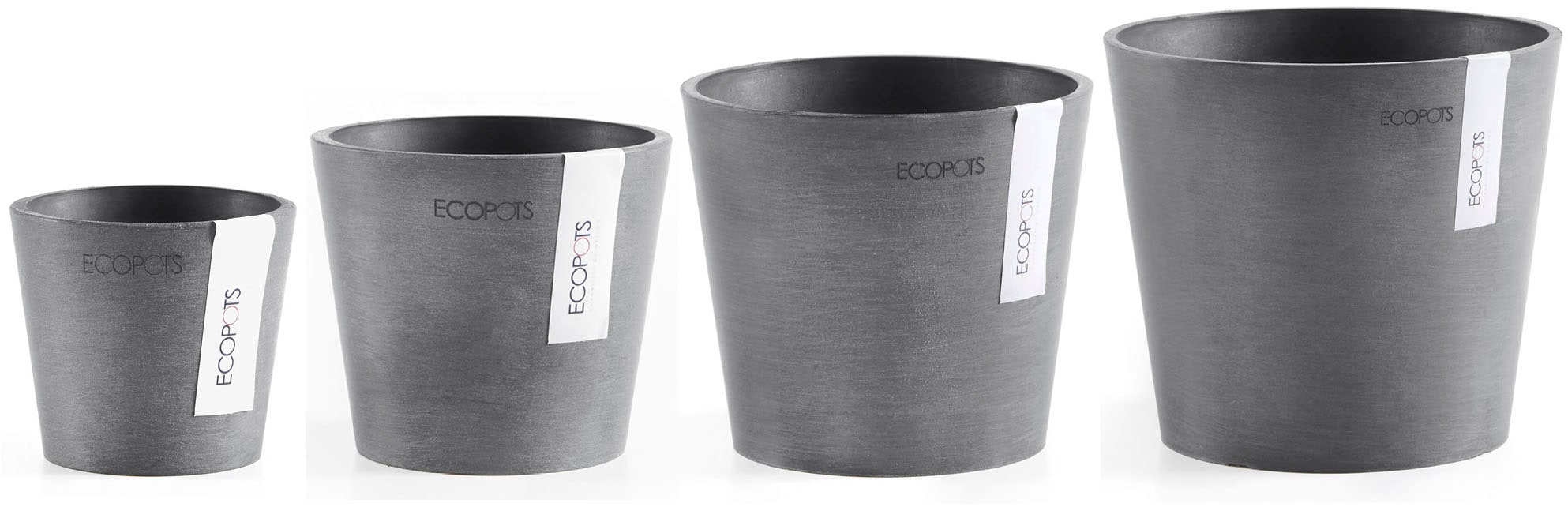 ECOPOTS Blumentopf "Amsterdam Mini", (Set, 4 St.), in verschiedenen Größen