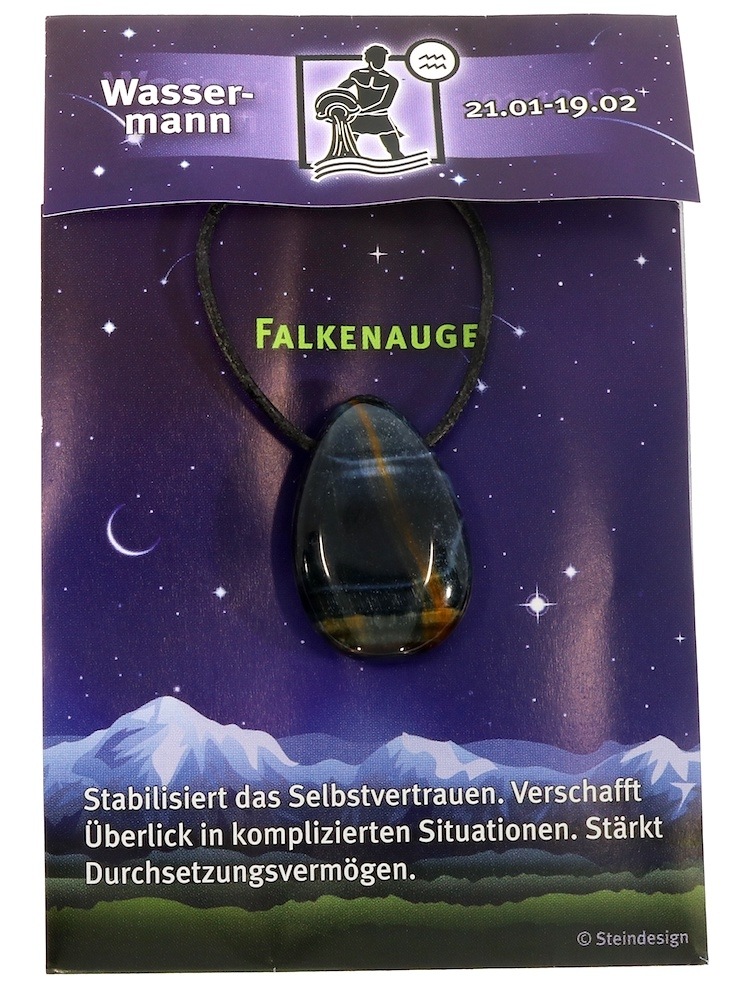 Adelia´s Kettenanhänger »Falkenauge Edelstein Anhänger«, Steinschmuck ist Naturschmuck