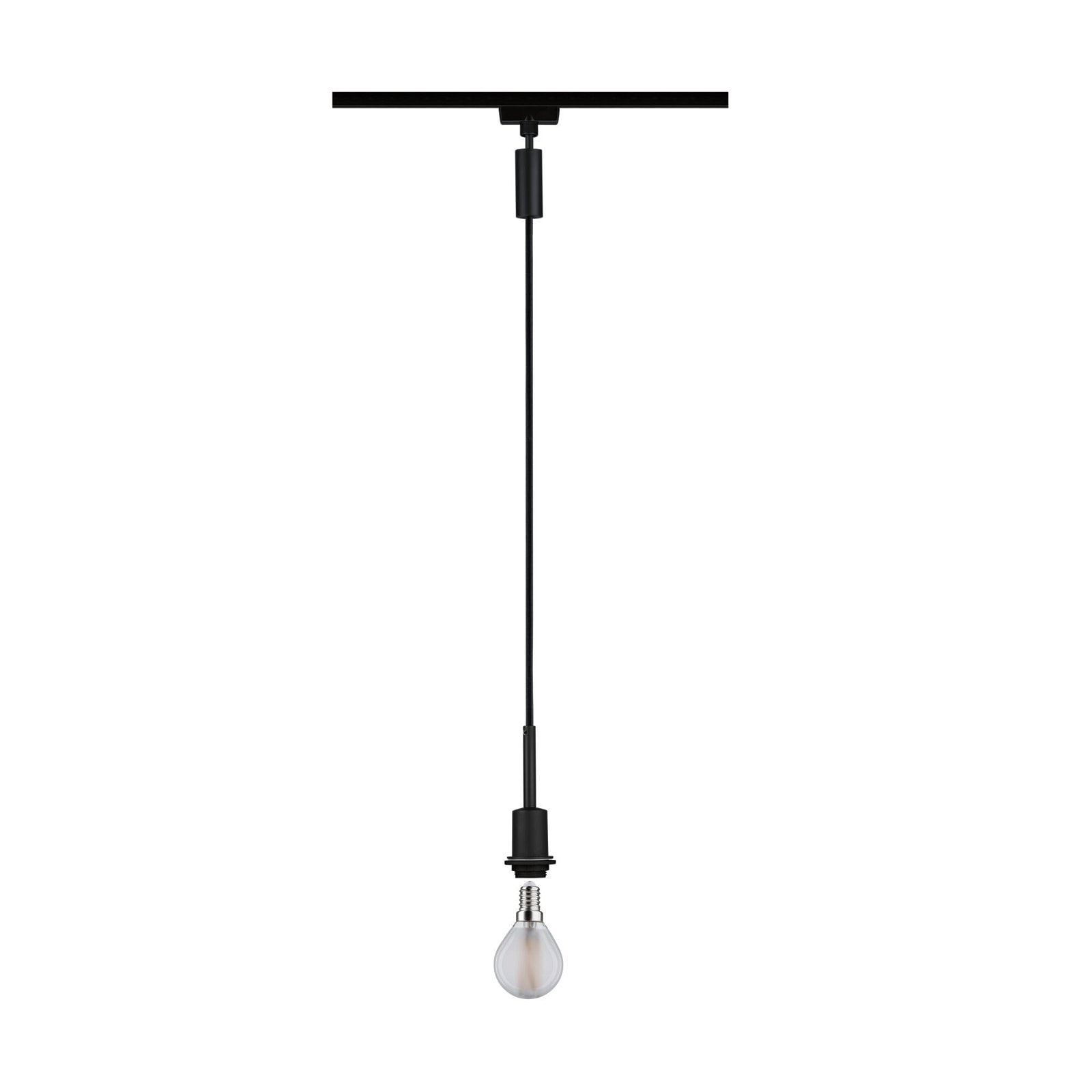 PAULMANN Schienensystem-Leuchten "URail Pendel DecoSystems Basic E14 max. 20W dimmbar 230V", 1, Ø 4,4cm H: 132cm, 1 Stk., schwarz, Leuchten,