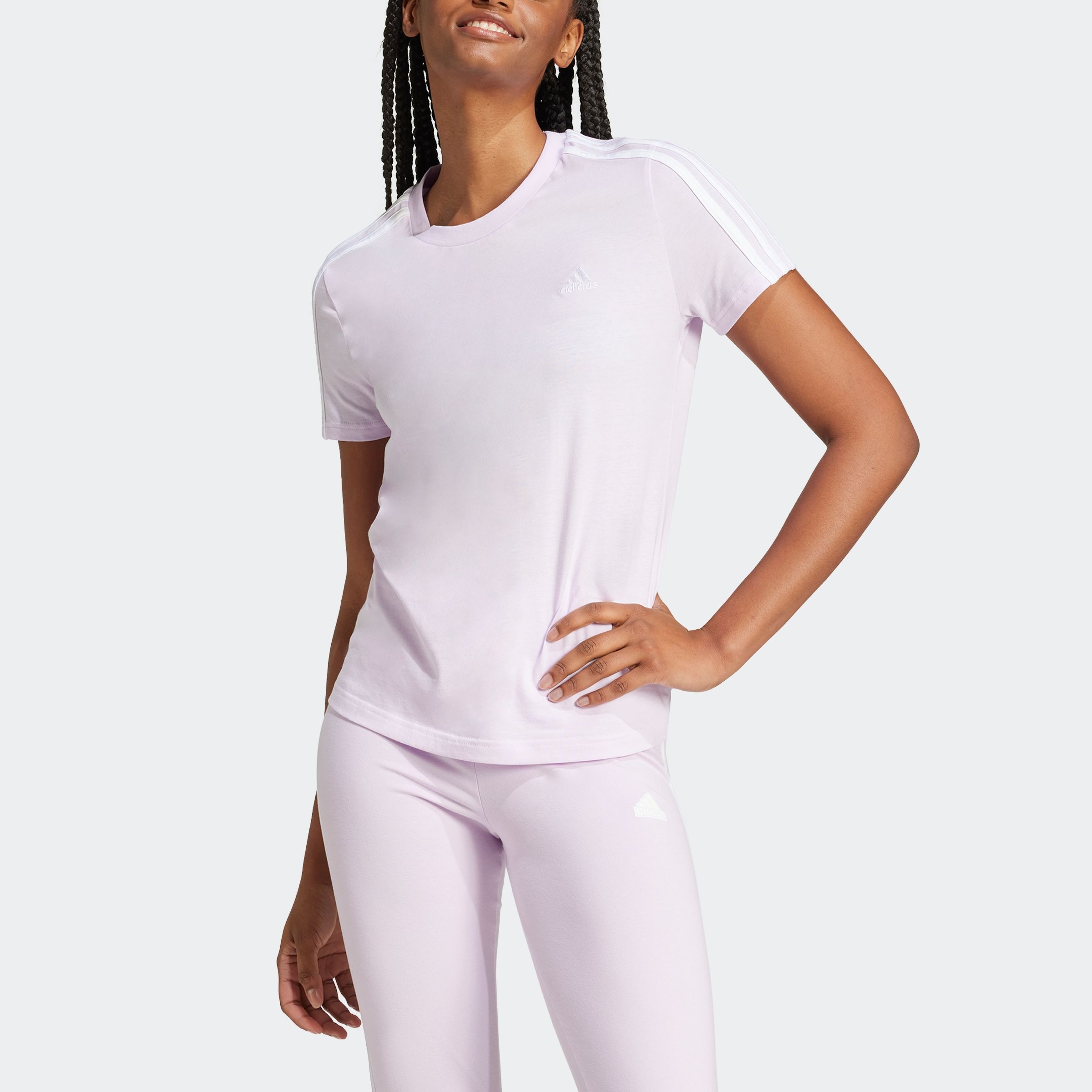adidas Sportswear T-Shirt »LOUNGEWEAR ESSENTIALS SLIM 3-STREIFEN«