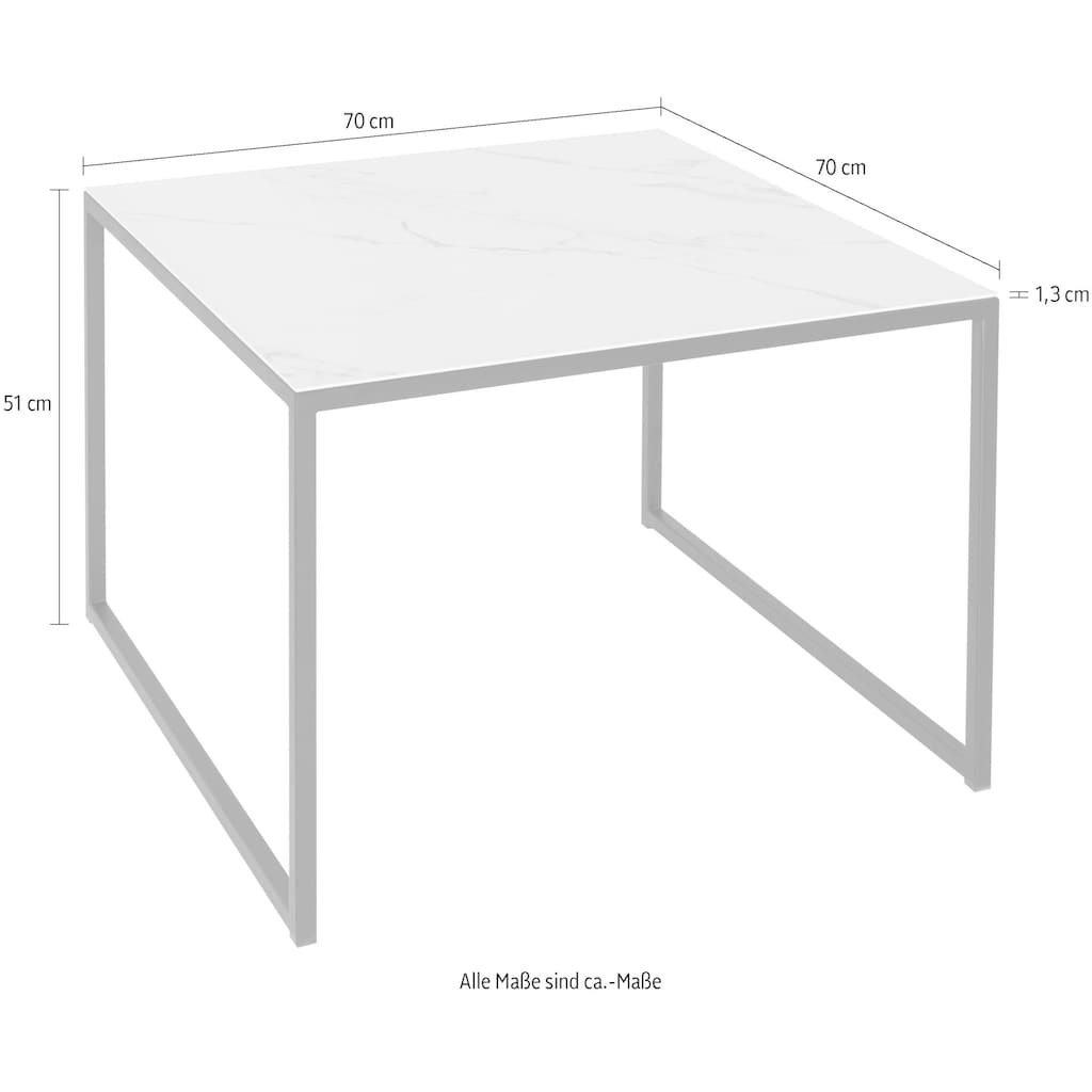 Wohnen Tische Henke Möbel Couchtisch, Tischplatte aus hochwertiger Keramik 