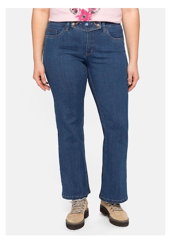 Bootcut-Jeans »Große Größen«, im Trachtenlook mit abknöpfbarem Latz