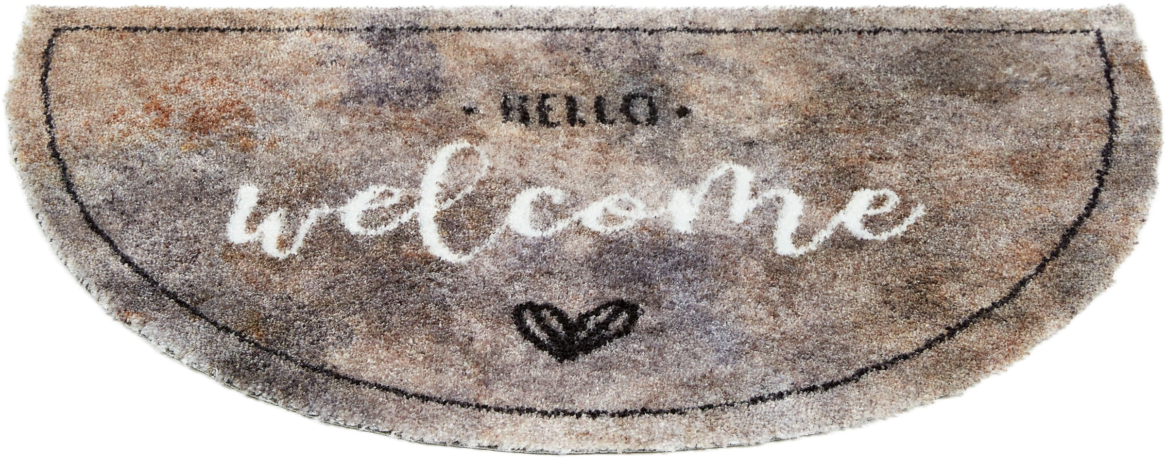 ASTRA Fußmatte »Pure&Soft 016« halbrund 7 mm Höhe Sauberlaufmatte, weiche Oberfläche, waschbar, rutschfest