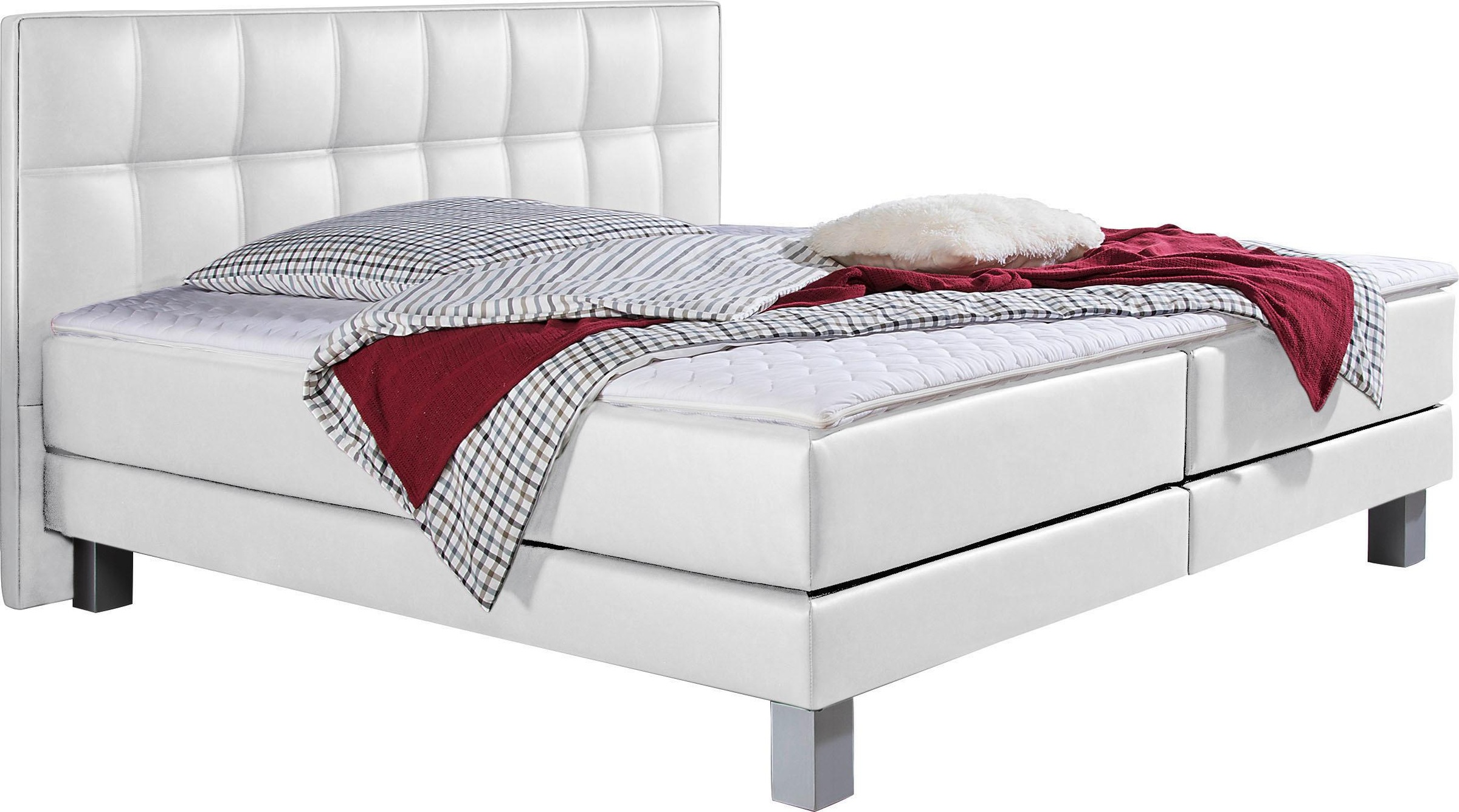 INOSIGN Boxspringbett »Tavira«, in 4 Breiten, 4 Farben und 3 Matratzenarten, incl. Topper