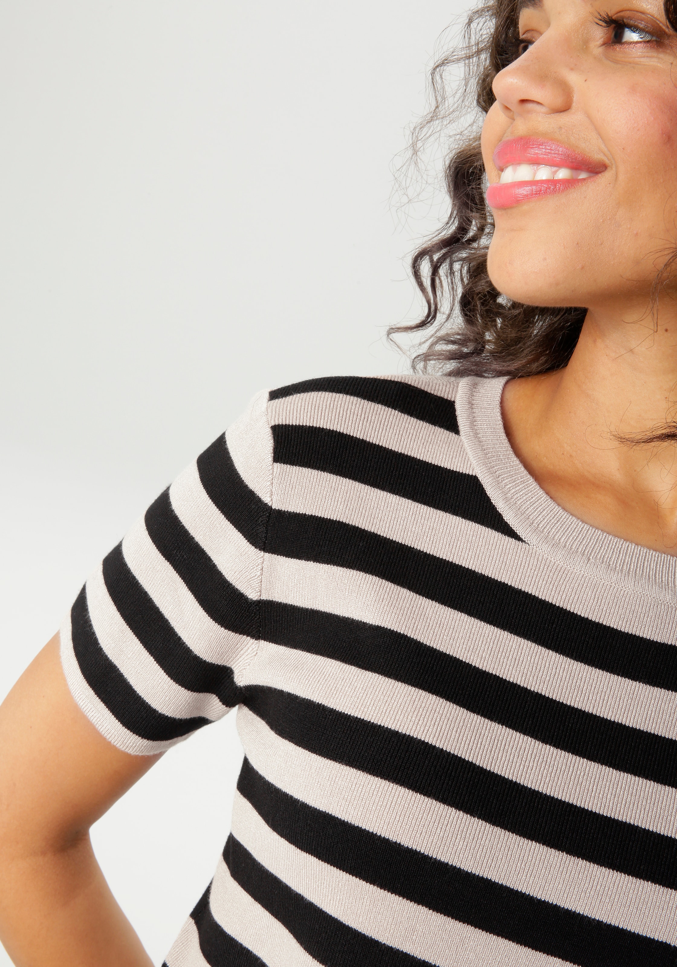 Aniston CASUAL Strickpullover, im Streifen-Dessin - NEUE KOLLEKTION