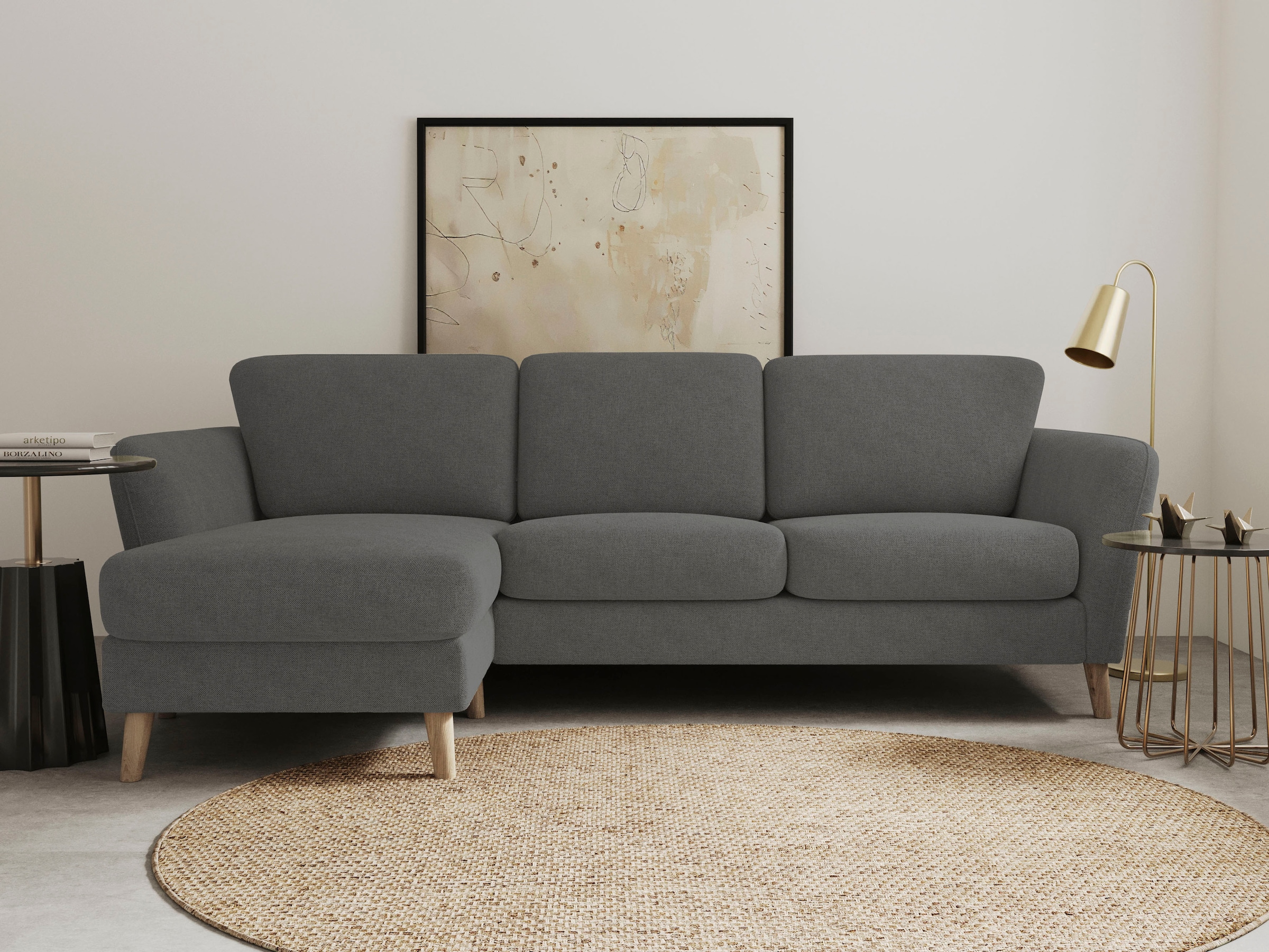 Home affaire Ecksofa "MARSEILLE (242/152cm),L-Form, Rec. rechts/links", Mas günstig online kaufen