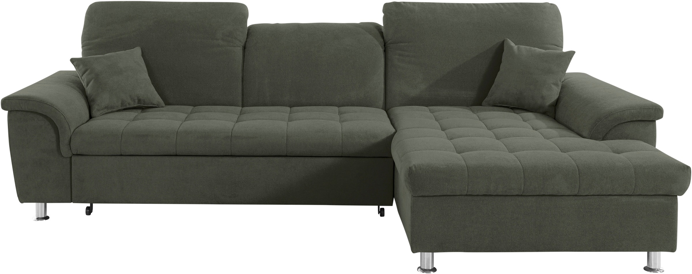DOMO collection Ecksofa "Franzi, zeitlos und elegant, moderne Sitzheftung, günstig online kaufen