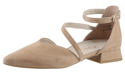 Ballerina, Flats, Kitten Heel, Festliche Schuhe mit verstellbarem Fesselriemchen