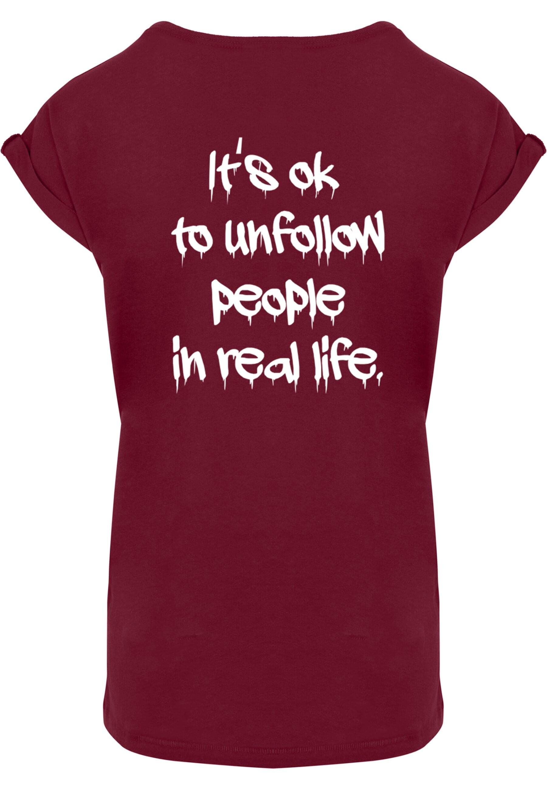Merchcode T-Shirt "Merchcode Damen Ladies Unfollow Extended Shoulder Tee" 1 günstig online kaufen