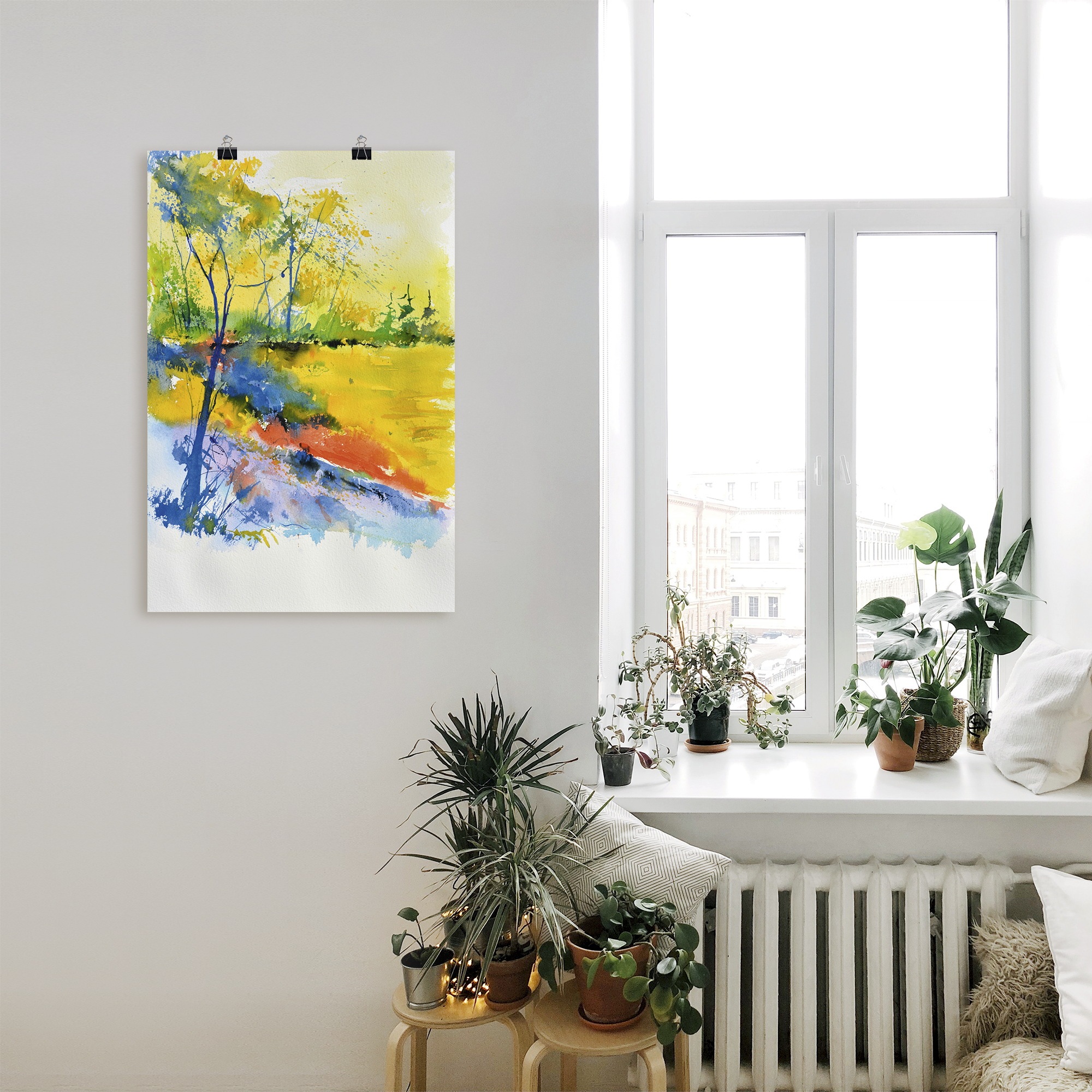 Artland Wandbild »Landschaft im Sonnenlicht«, Wald, (1 St.), als Alubild, Outdoorbild, Leinwandbild, Poster, Wandaufkleber