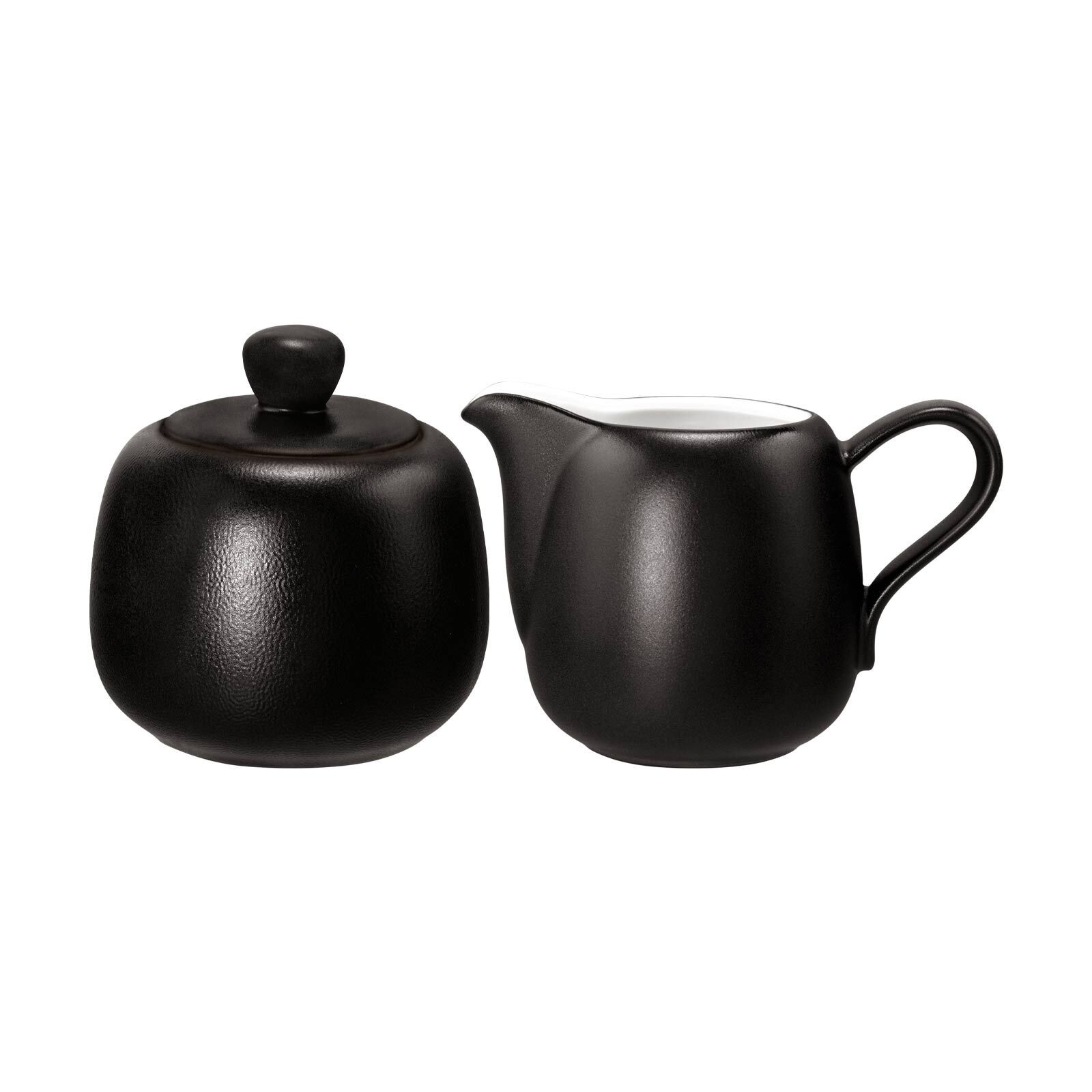 Seltmann Weiden Milch- und Zuckerset "Milch- & Zucker-Set Liberty Velvet Black 260 ml 2er Set schwarz" Spülmaschinenfest, Mikrowellensicher, Ofenfest