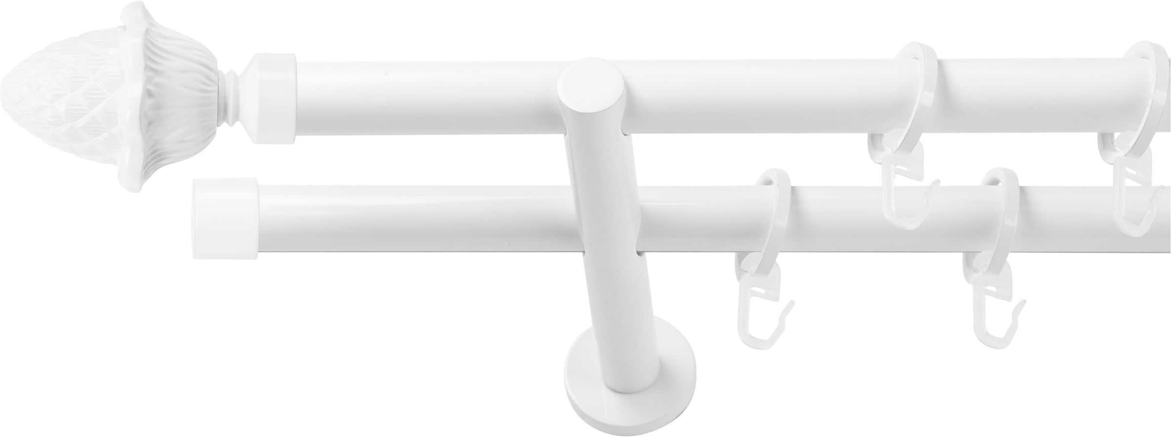 SN DECO GROUP Gardinenstange Ø 19 mm 2 läufig-läufig Fixmaß;kürzbar