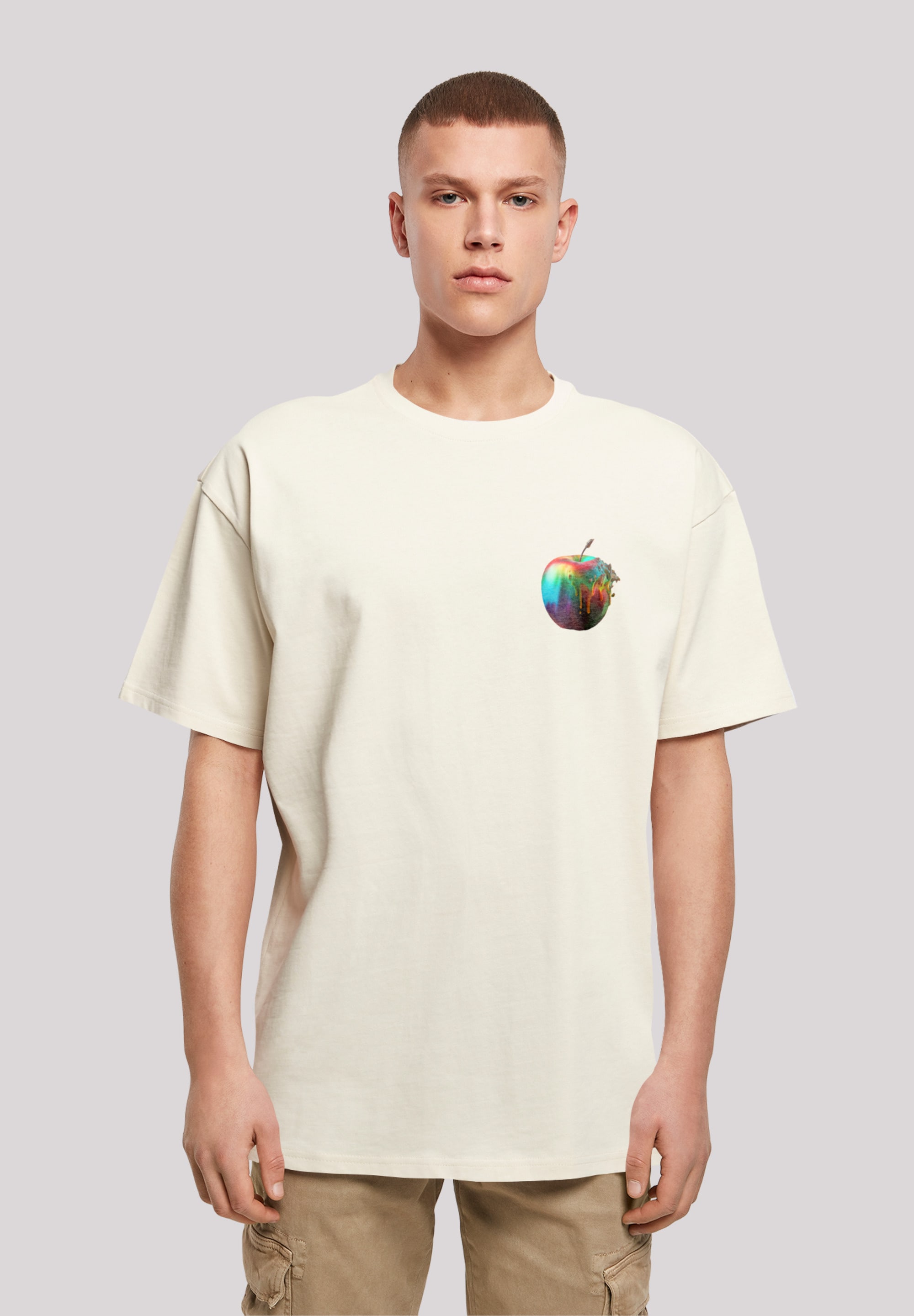 F4NT4STIC T-Shirt "Colorfood Collection - Rainbow Apple", Print