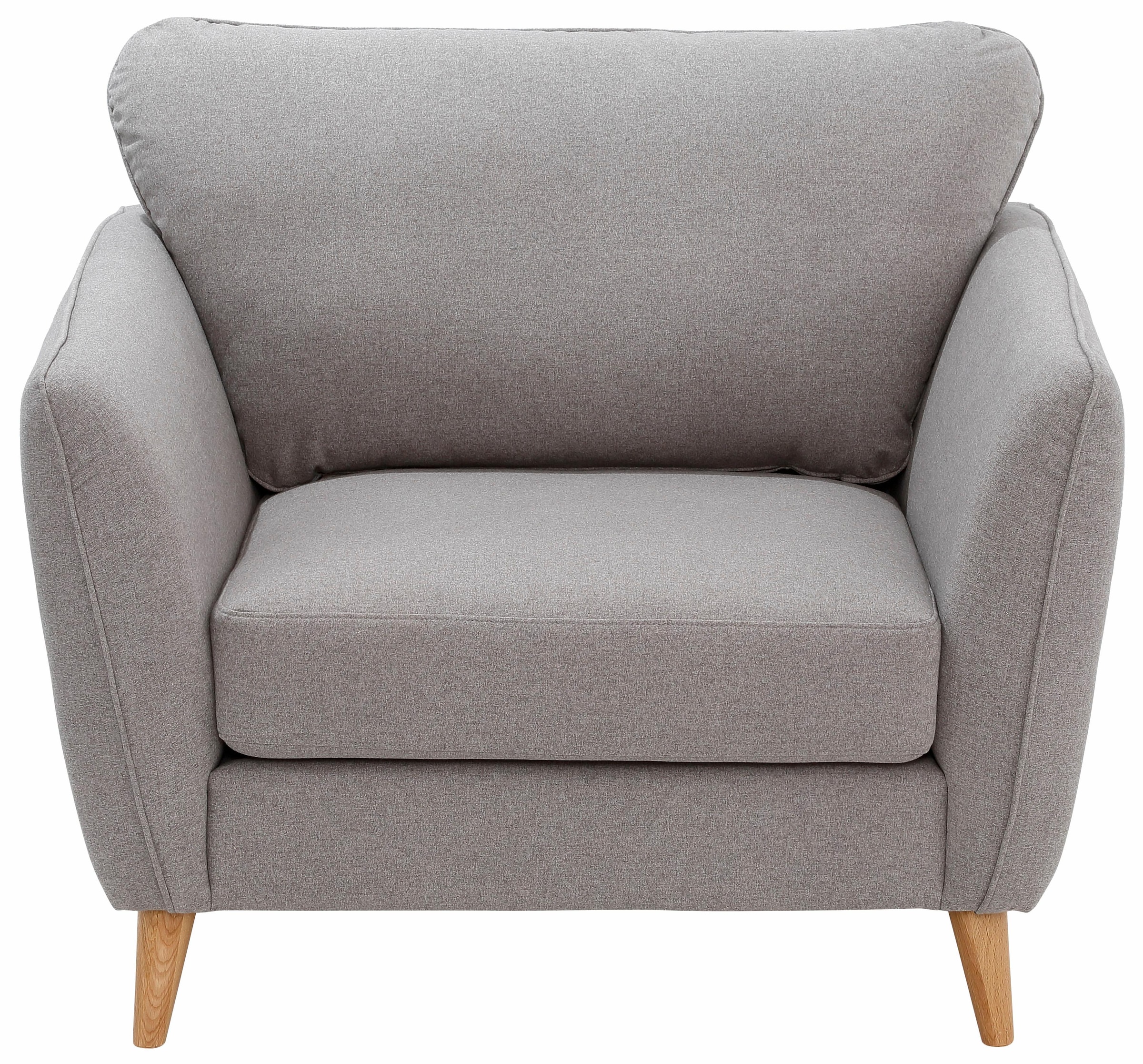 Home affaire Sessel "MARSEILLE", Massivholzbeine Eiche, Landhausstil, Welle günstig online kaufen