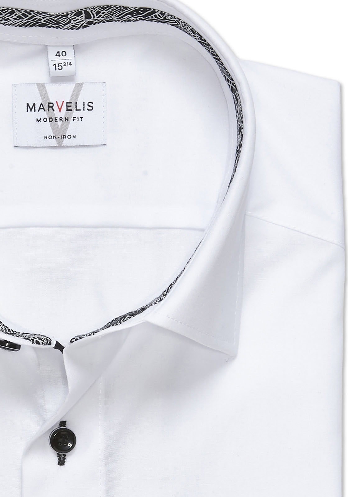 MARVELIS Langarmhemd New-Kentkragen, Businesshemd, modern fit, bügelfrei günstig online kaufen