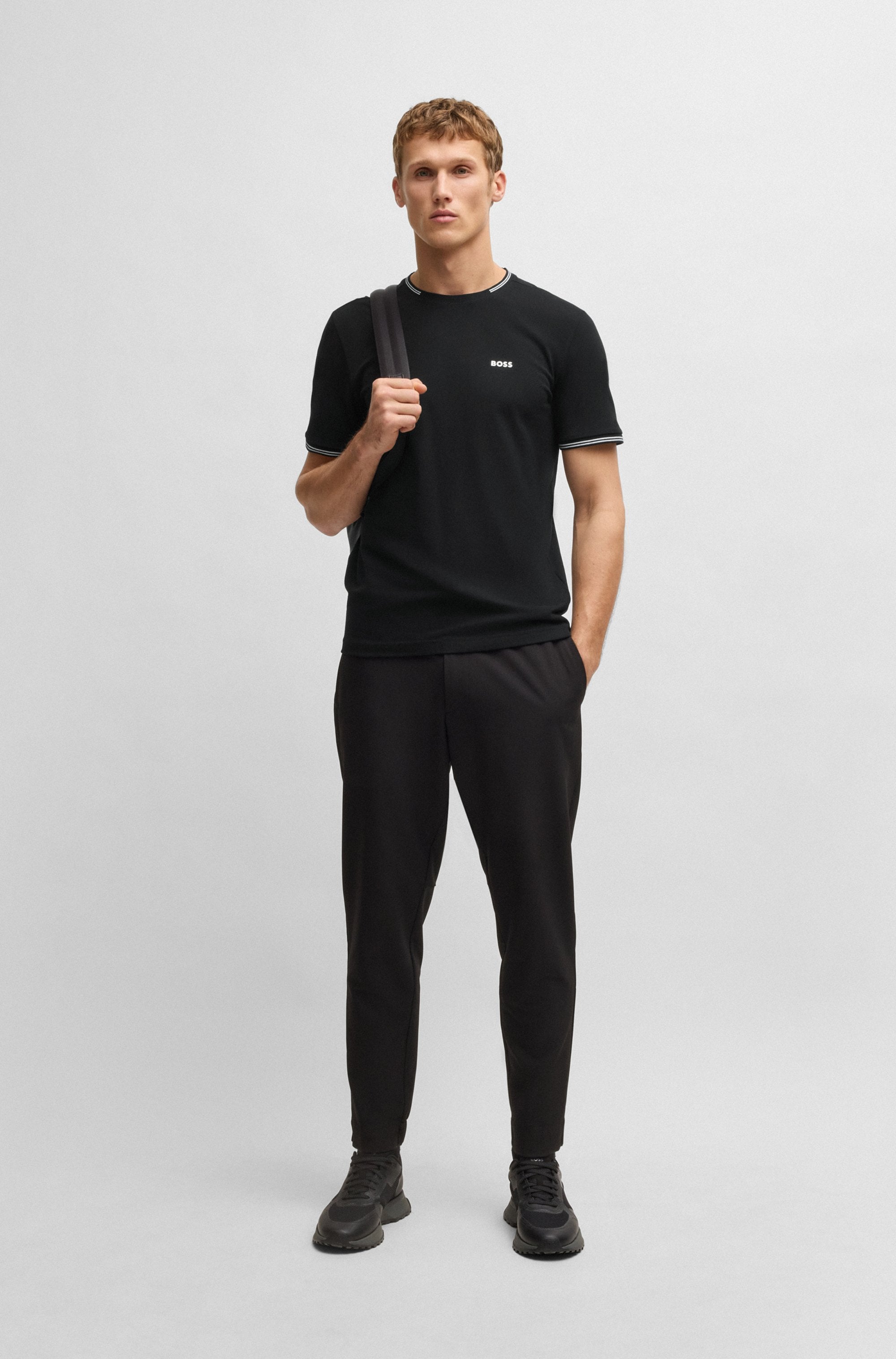 BOSS GREEN T-Shirt »Taul«, mit kontrastfarbenen Streifendetails