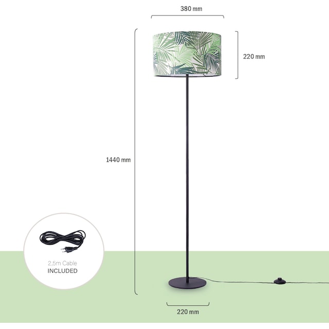 Paco Home Stehlampe »Ostende 534«, 1 flammig-flammig, Stehleuchte  Kinderzimmer Lampe Leselampe Deko Wohnzimmer Palme | BAUR