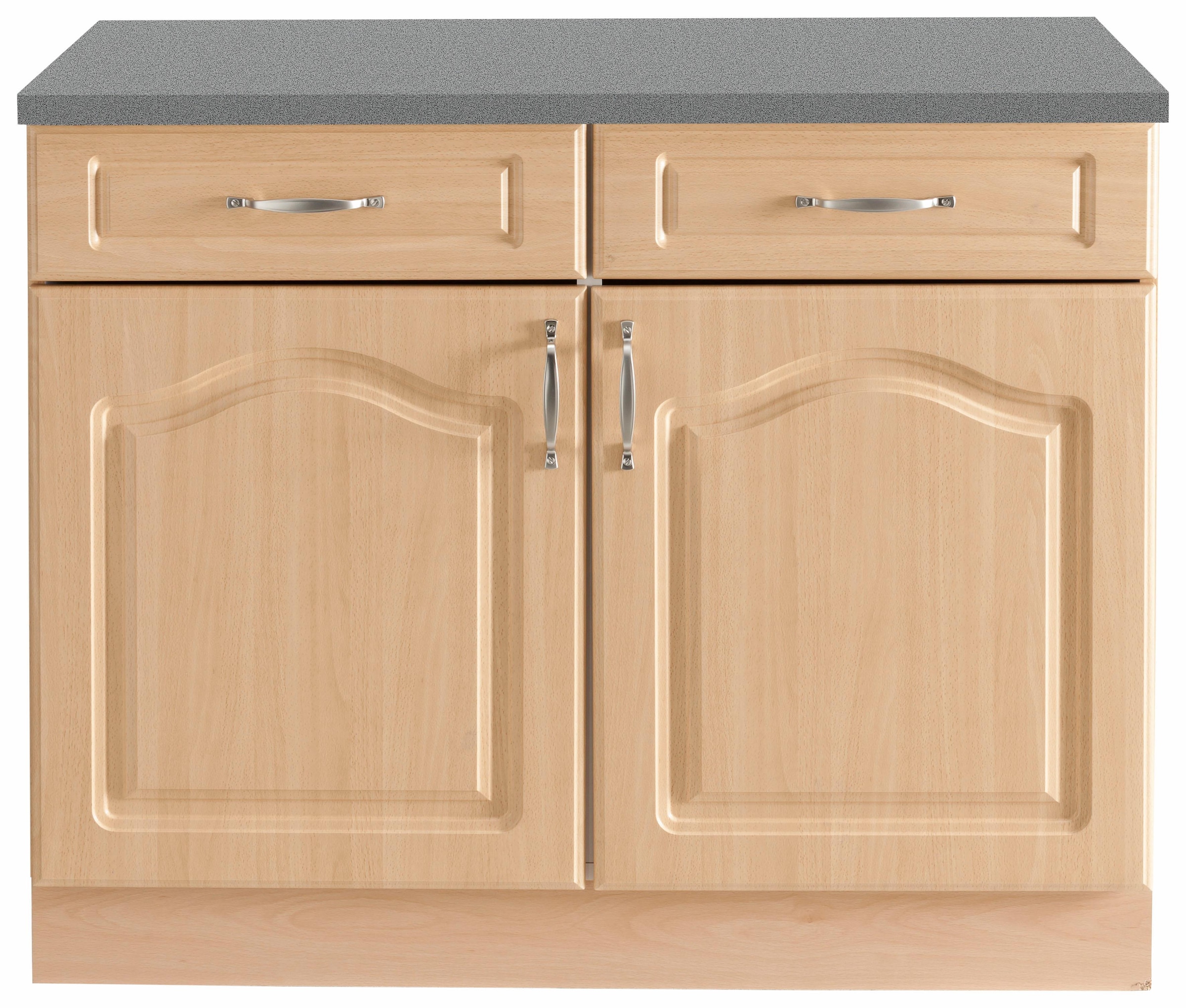 wiho Küchen Unterschrank »Linz«, 100 cm breit, in Landhaus-Optik