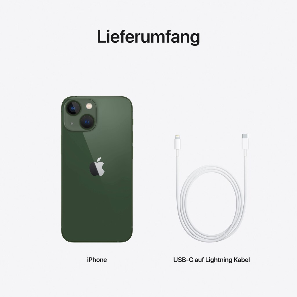 Apple Smartphone »iPhone 13 mini«, Alpine Green, 13,7 cm/5,4 Zoll, 512 GB Speicherplatz, 12 MP Kamera
