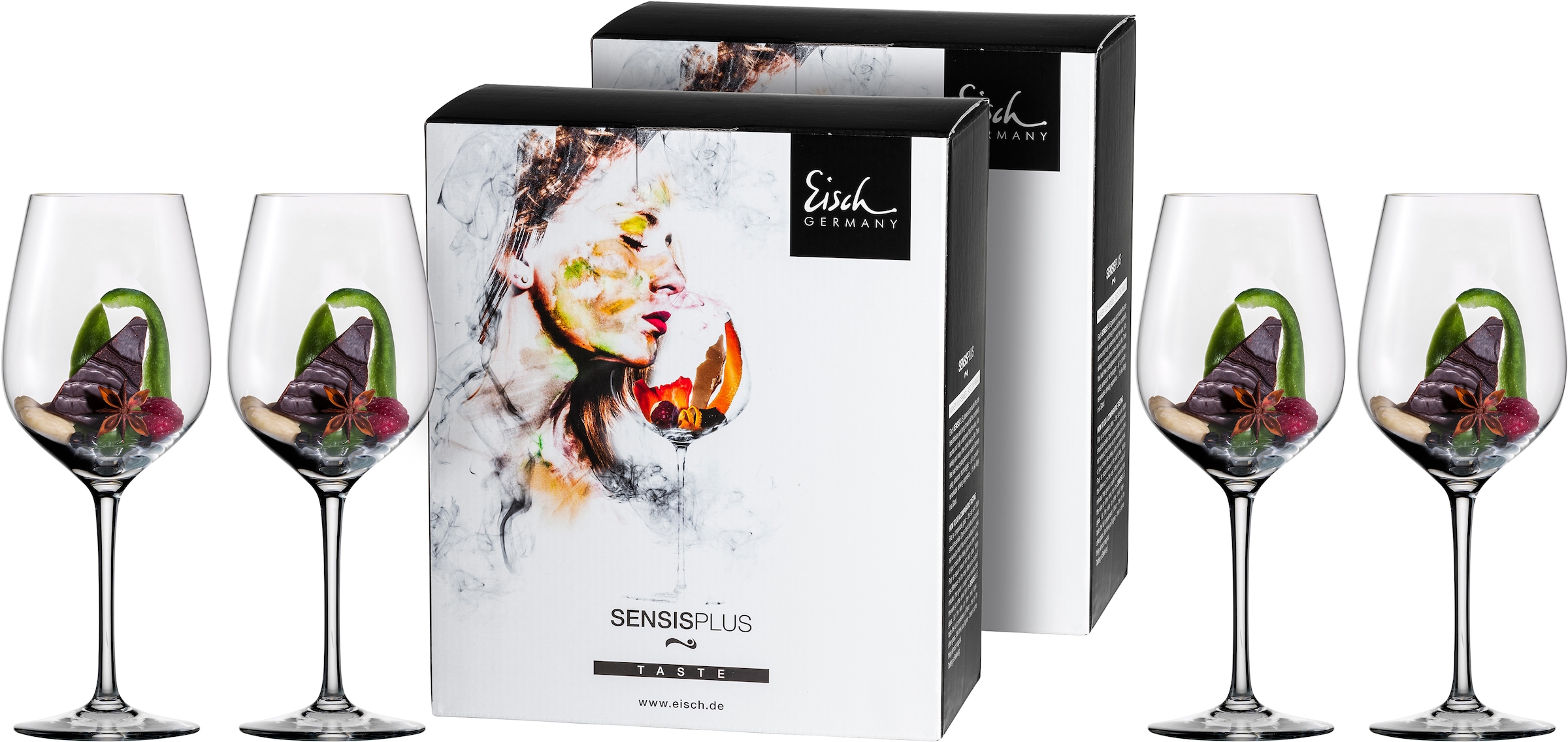Eisch Germany Rotweinglas »Superior SensisPlus«, (Set, 4 tlg.), Bleifrei, 600 ml, 4-teilig
