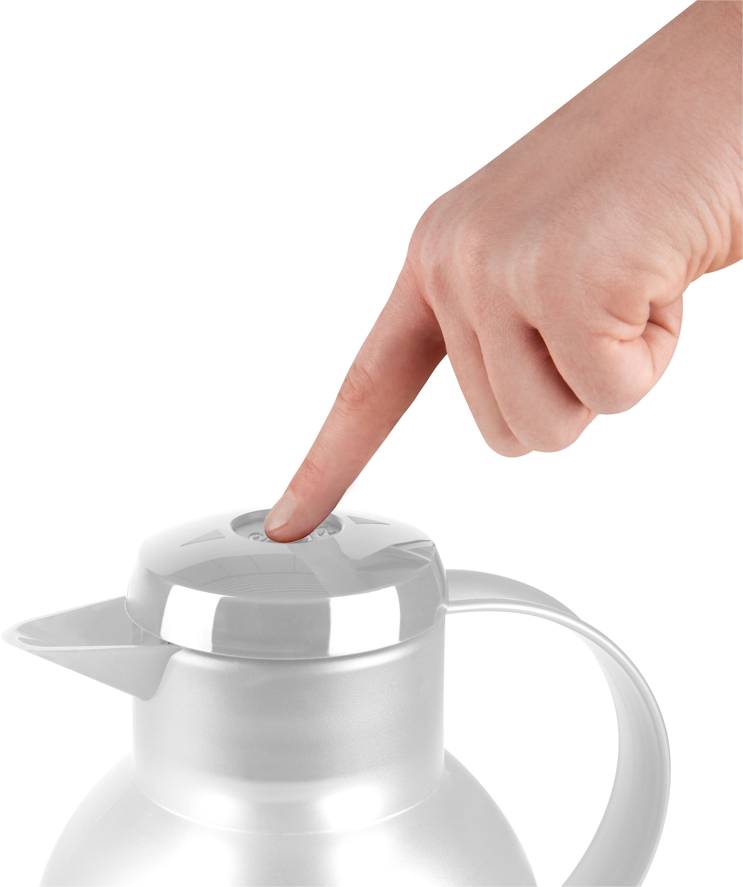 Emsa Isolierkanne »Samba«, 1 l, zeitloses Design, einfacher Knopfdruck, 24h kalt, 12h warm