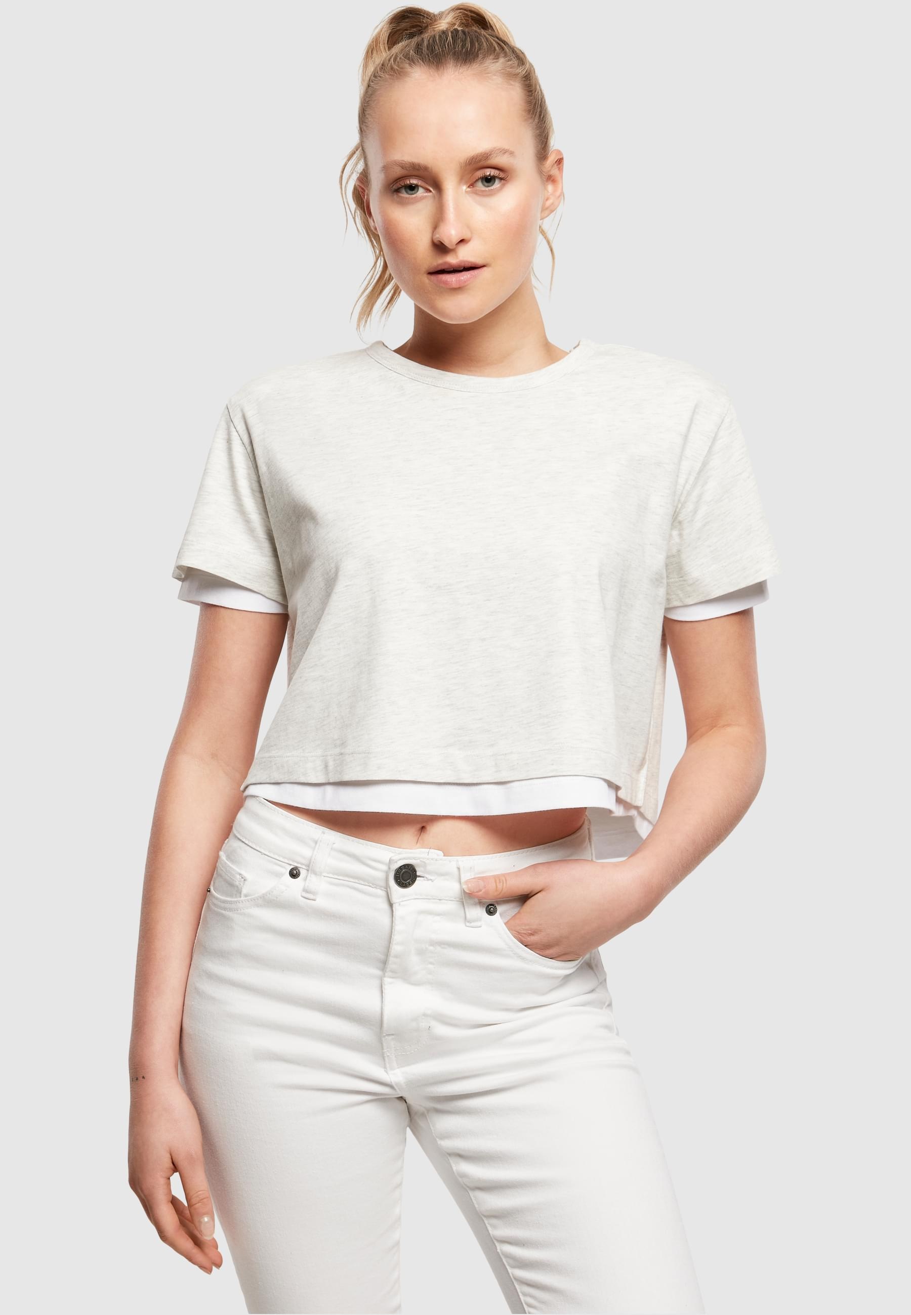 URBAN CLASSICS T-Shirt »Urban Classics Damen Ladies Full Double Layered Tee«, (1 tlg.)