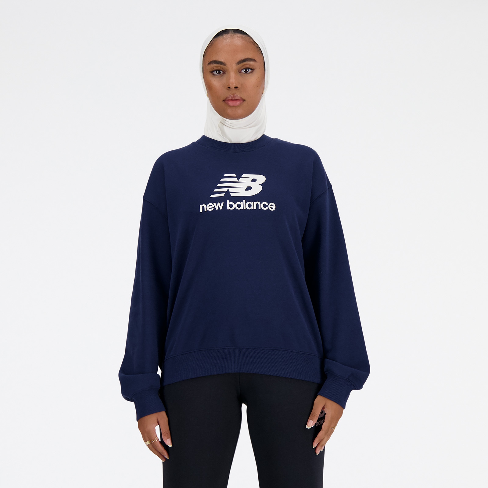 New Balance Kapuzensweatshirt »SPORT ESSENTIALS FRENCH TERRY LOGO CREW«