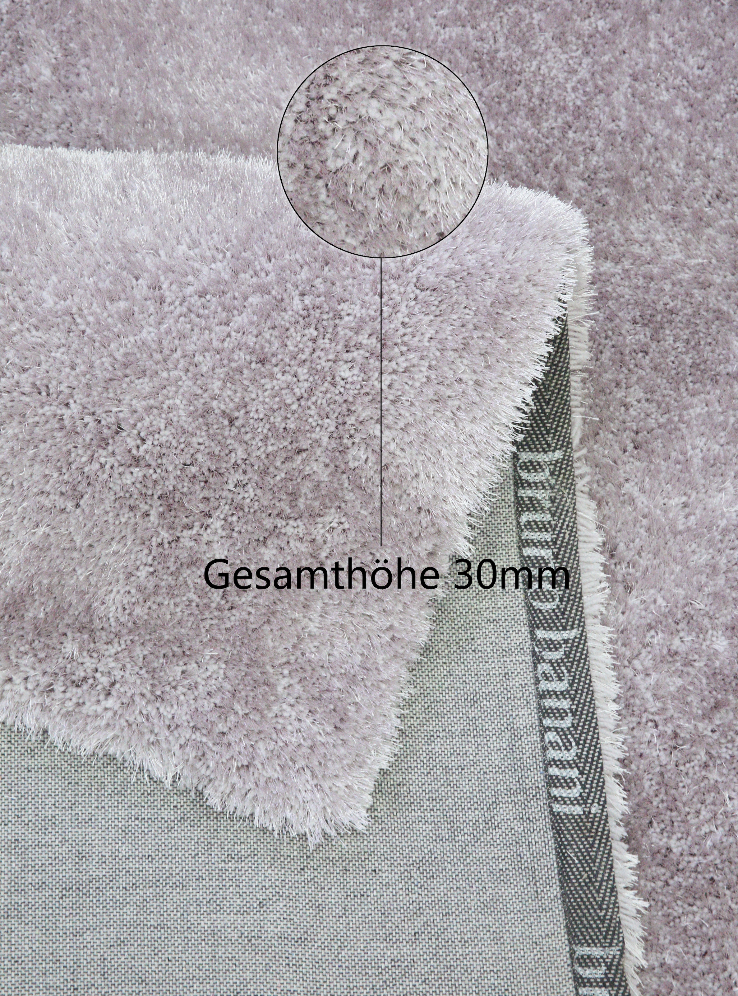 Bruno Banani Teppich »Dana Teppich, besonders weich und kuschelig, Kundenliebling«, rechteckig, 30 mm Höhe, uni, Mikrofaser Teppiche, Wohnzimmer, Schlafzimmer, Esszimmer