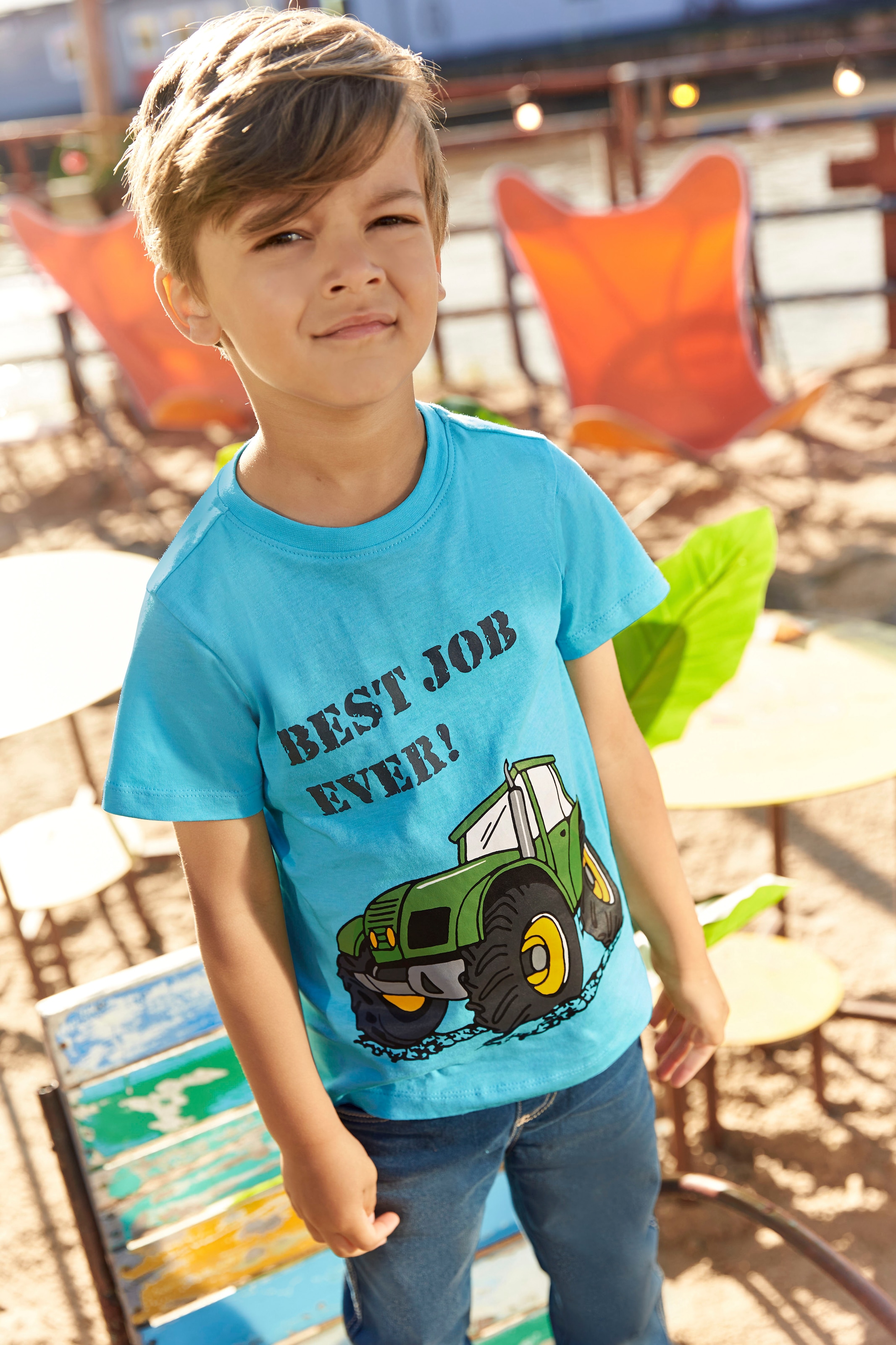 T-Shirt KIDSWORLD | BAUR »BEST EVER!«, 2er-Pack) (Packung, JOB bestellen