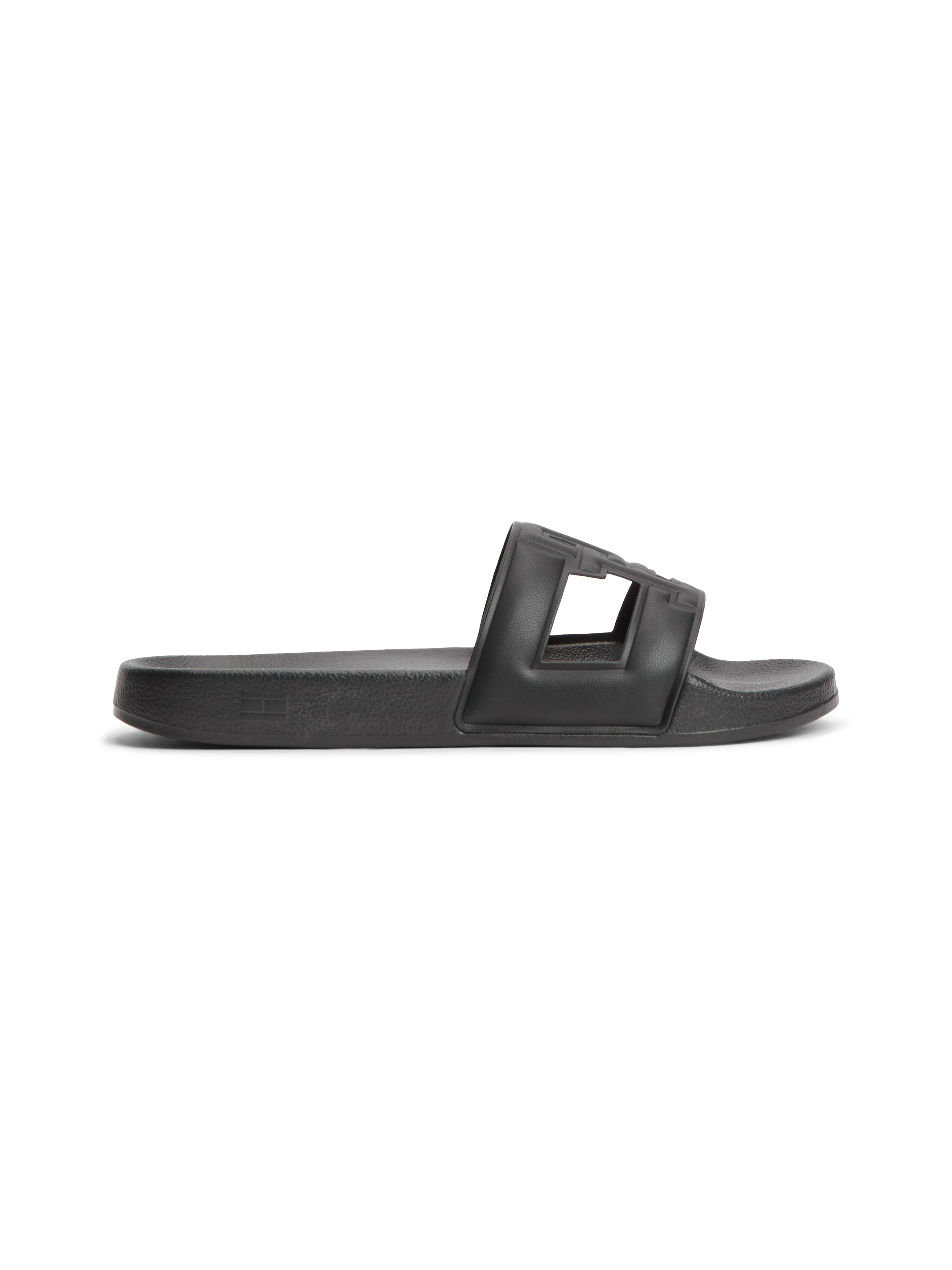 Tommy Hilfiger Pantolette »TH MONOGRAM POOL SLIDE«  Sommerschuh, Schlüpfschuh mit großem TH in der Bandage