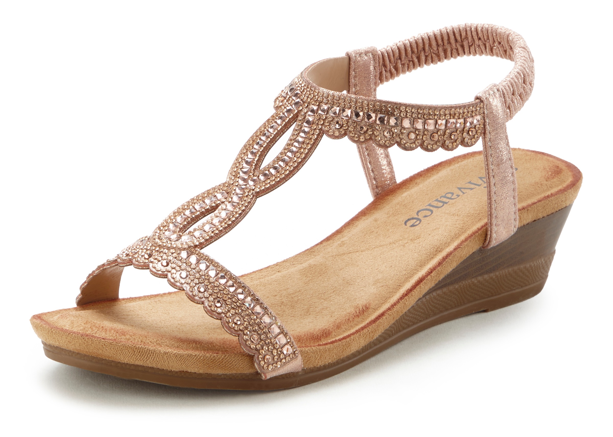 Vivance Sandalette "Sommerschuh", Sandale, Sommerschuh mit Glitzerdetails u günstig online kaufen