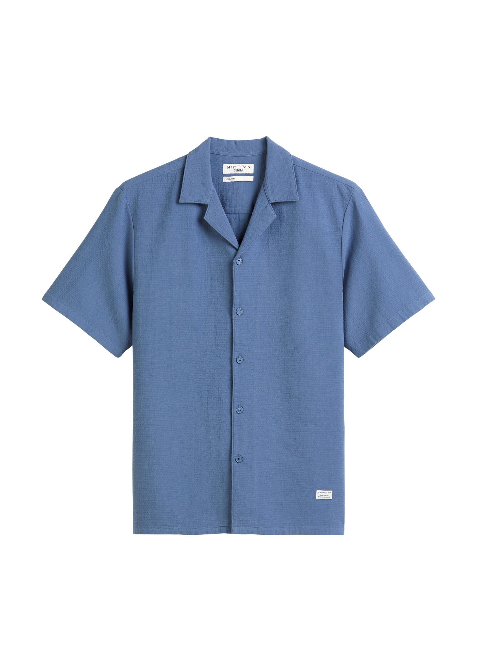 Marc O'Polo DENIM Kurzarmhemd »fein strukturiert aus Bio-Baumwolle«
