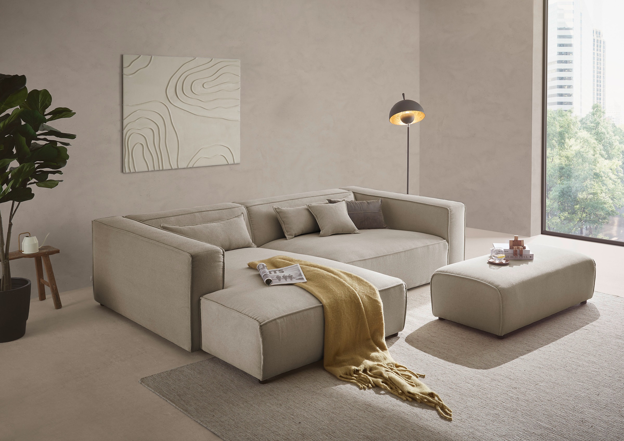 LeGer Home by Lena Gercke Polsterecke "PIARA XXL, L-Form, Schlaffunktion, C günstig online kaufen