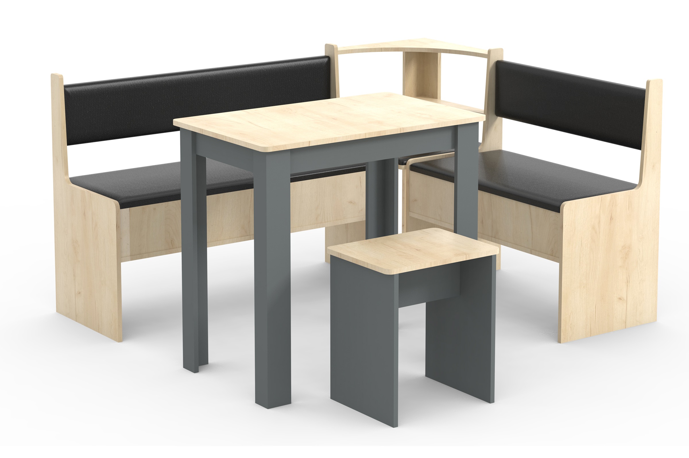 VCM Essgruppe »VCM Eckbankgruppe Sitzgruppe Esszimmergruppe Bank Tisch Hocker Esal Mini«, (5 tlg., Esal)