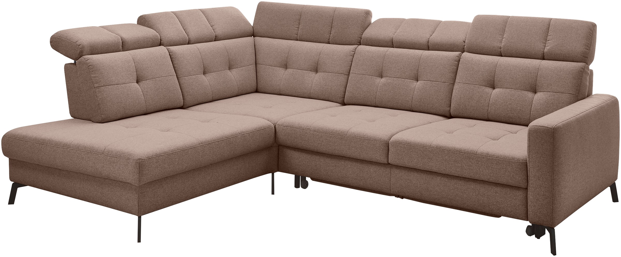 Musterring Ecksofa »MR 4615«, mit Kopf- und Rückenverstellung, Metallfuß schwarz, Maße 272 x 214 cm