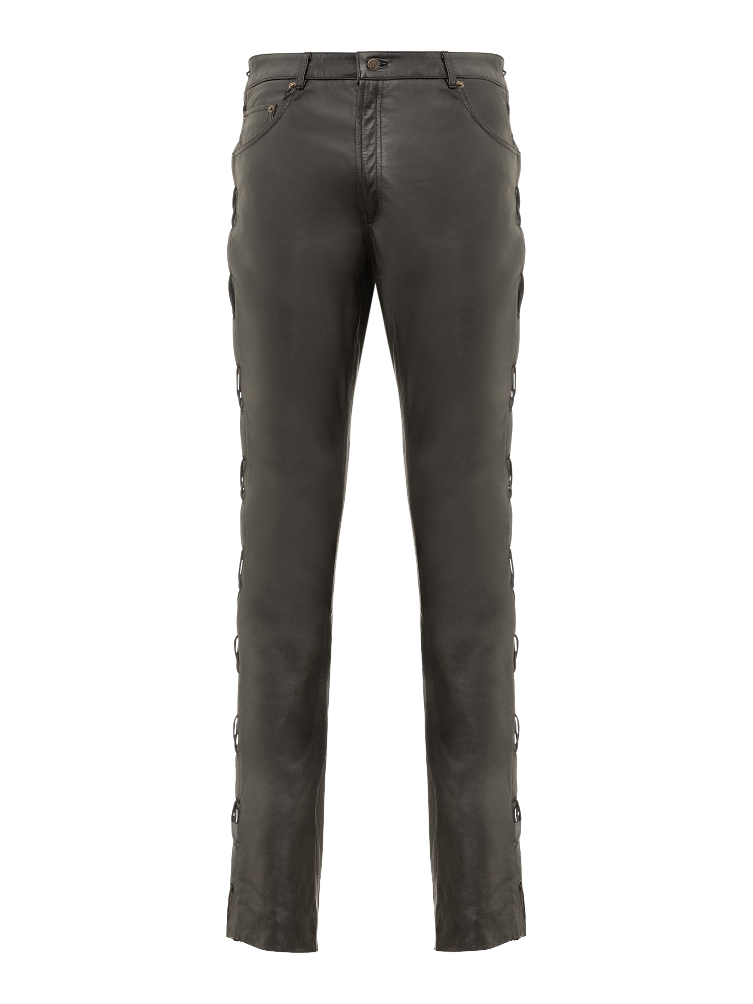 RICANO Lederhose "Lederhose S/L Jeans 01 (Büffel Nappa - geschnürt)" Handgefertigt aus echtem Leder