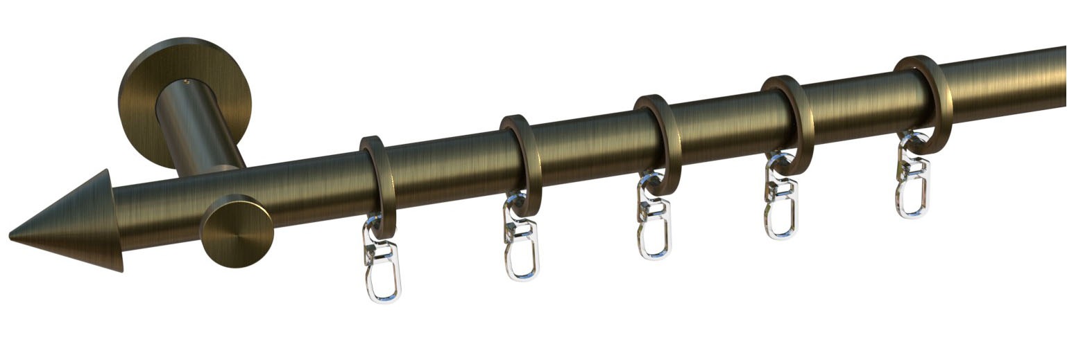 indeko Gardinenstange »Gardinenstange Calais« Ø 16 mm 1 läufig-läufig Wunschmaßlänge Ø 16 mm, 1-läufig, Wunschmaßlänge