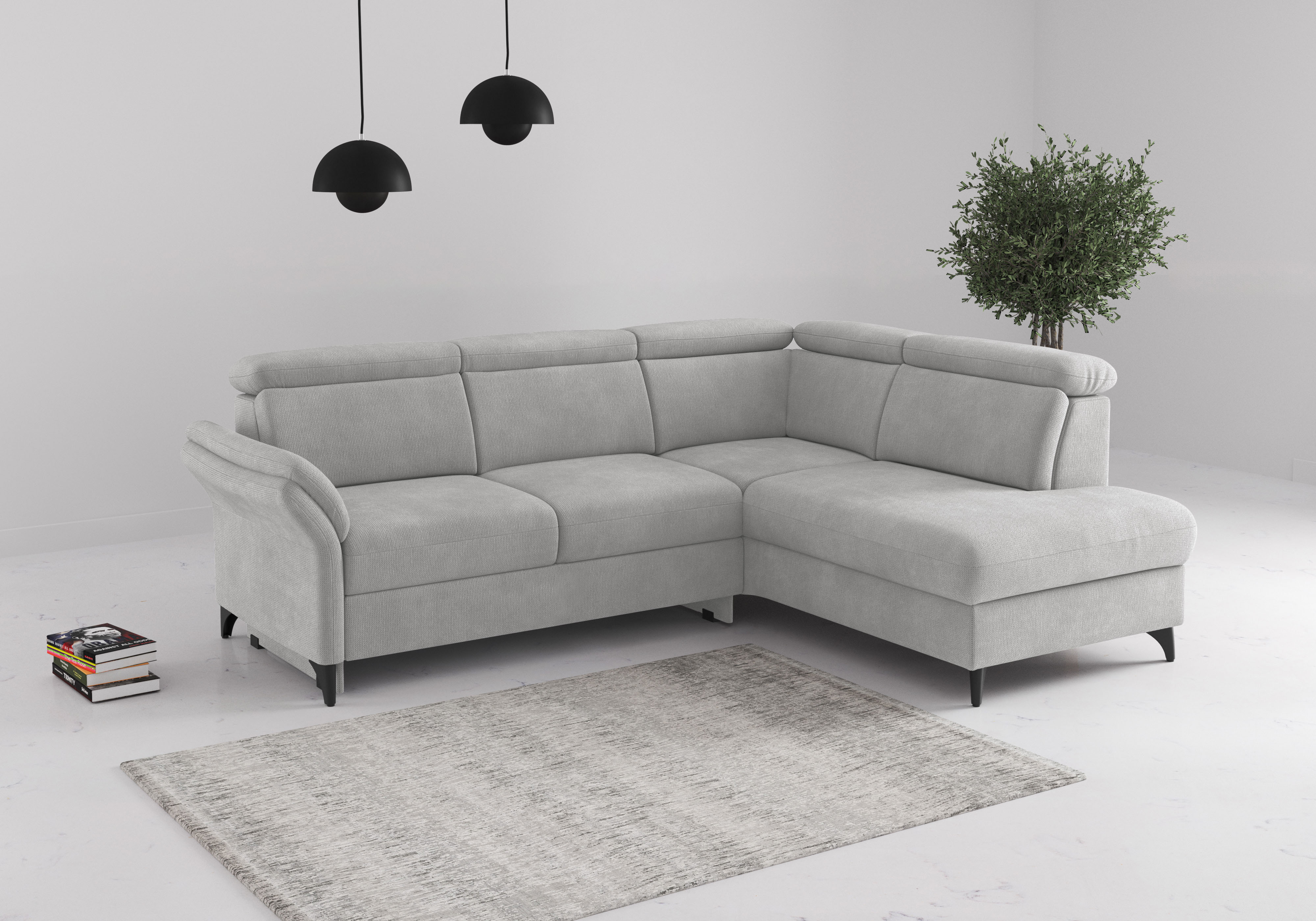 sit&more Ecksofa "Glendale, L-Form" inkl. Kopfteilverstellung, wahlweise mit Vorziehsitz und Bettkasten