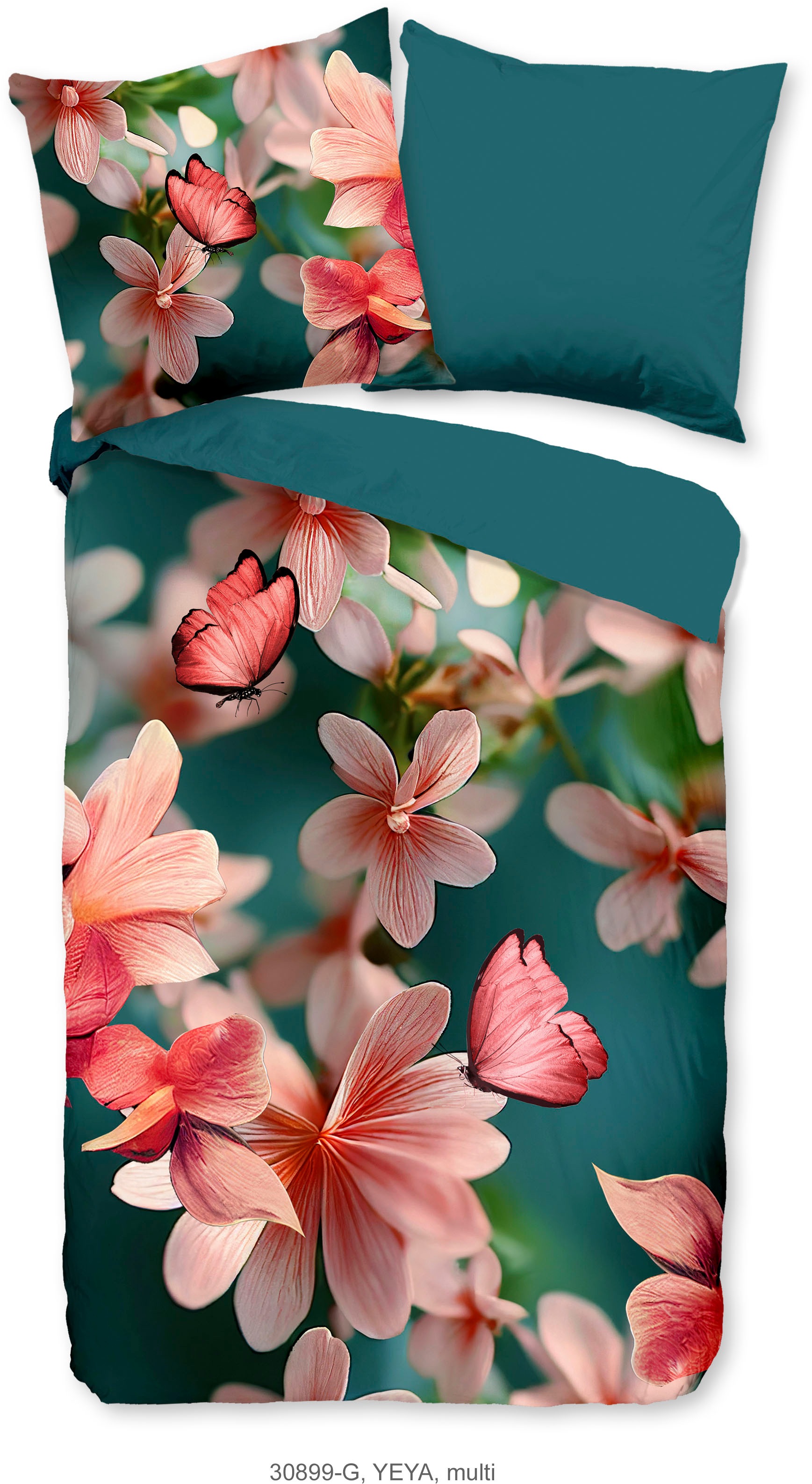 PURE luxury collection Wendebettwäsche "Yeya" 2 Stk. Mikrofaser, 135x200, P günstig online kaufen