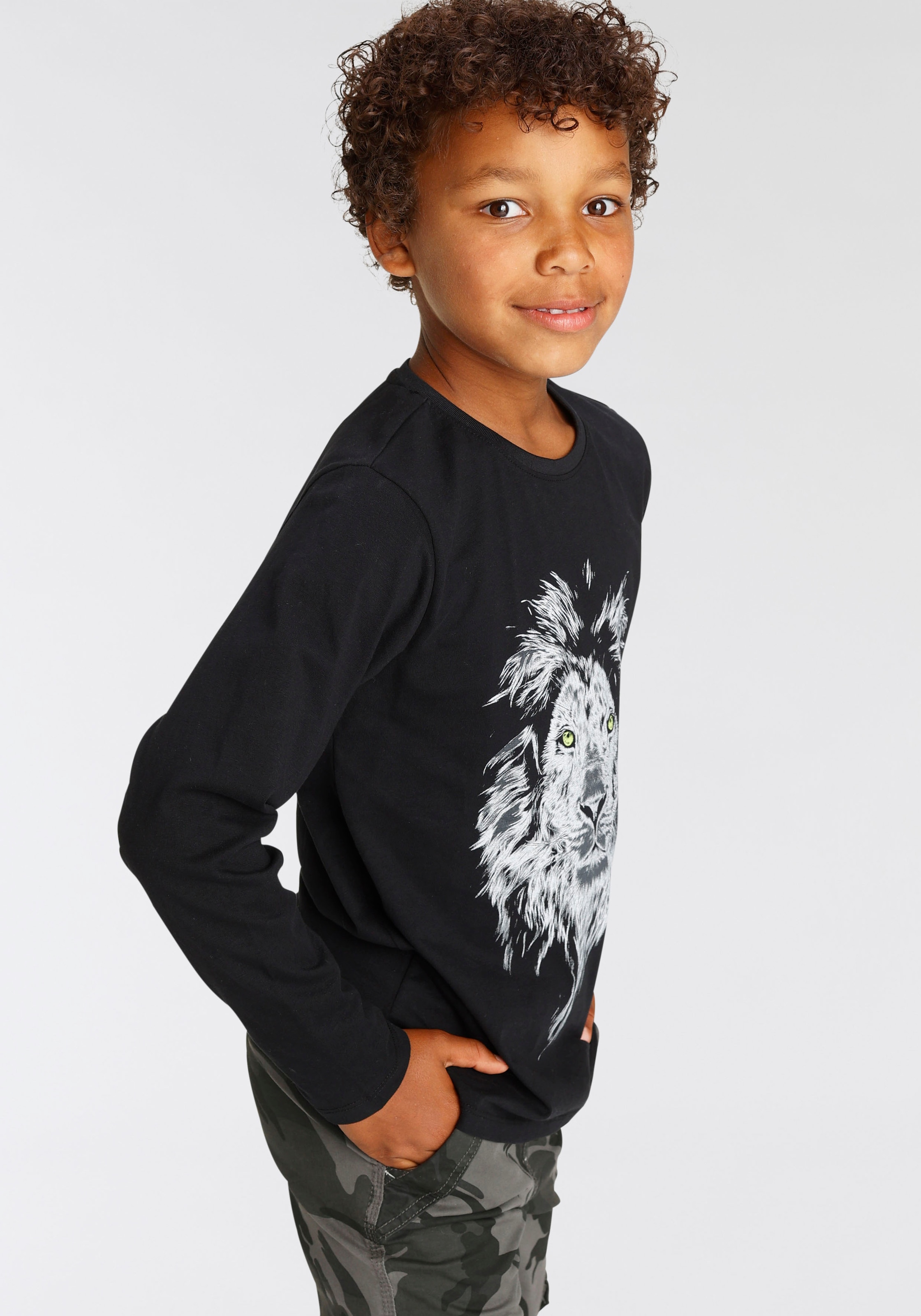 »LION« Langarmshirt bestellen BAUR | KIDSWORLD