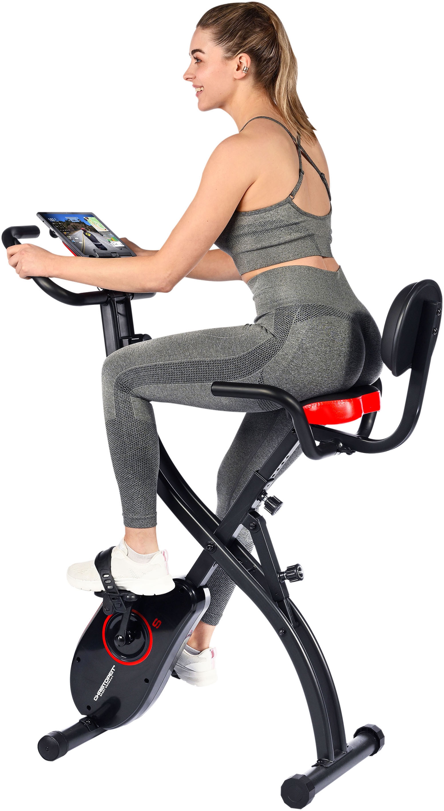 Christopeit Sport® Heimtrainer »S-Bike«, (Kinomap,Fithome und Zwift kompatibel), Schwungmasse ca. 5 kg, 8 Widerstandsstufen